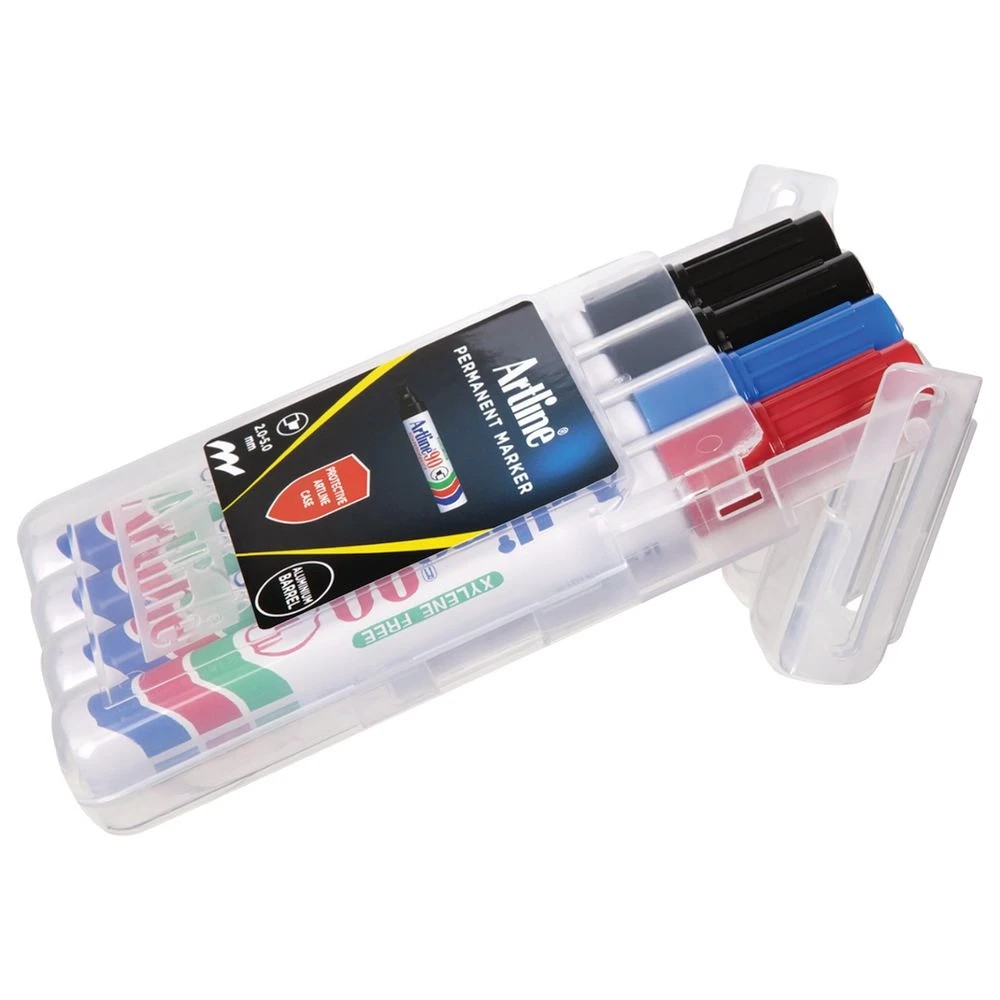 4 Artline 90 Permanent Markers Assorted 4 Pack, 4 of 5