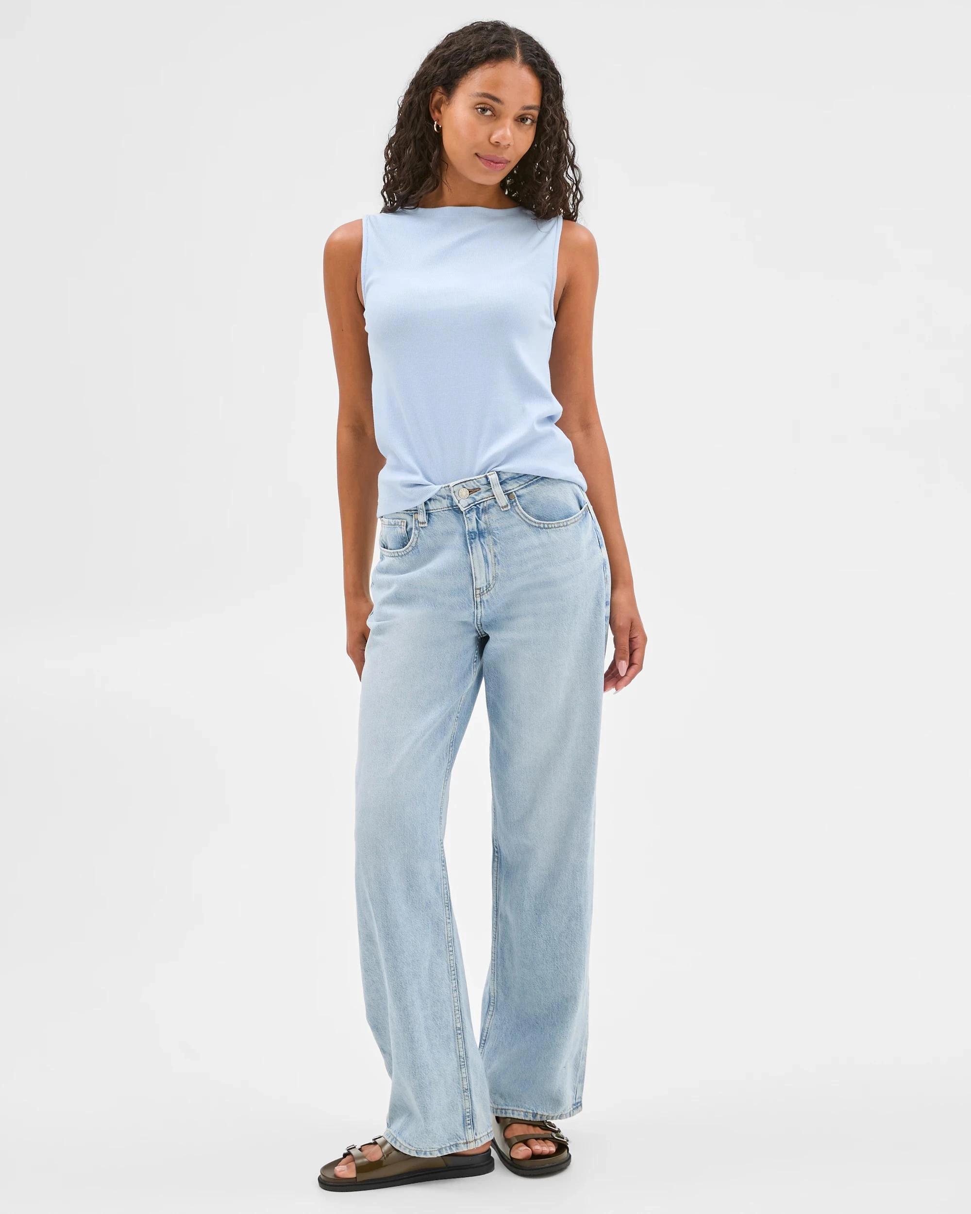 2 Target Soft Touch Boat Neck Rib Tank Top HYDRANGEA, 2 of 5