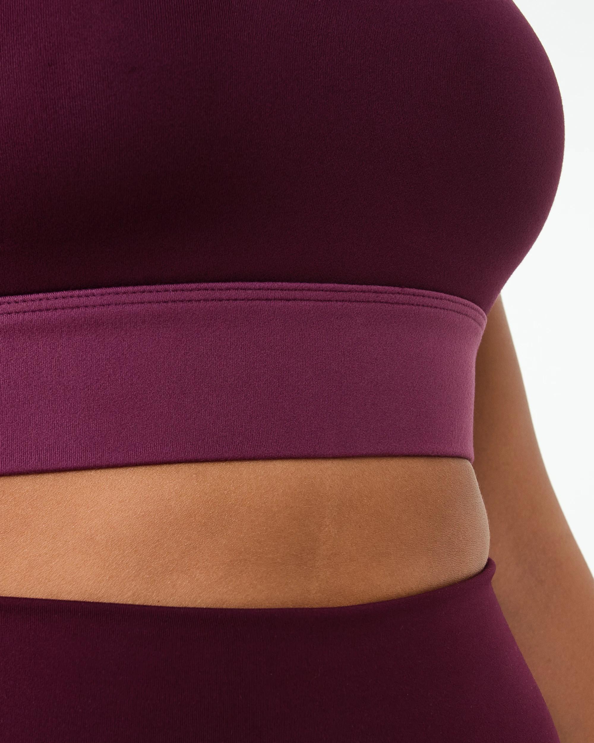 6 Everlast Womens Square Crop Top Deep Plum, 6 of 9