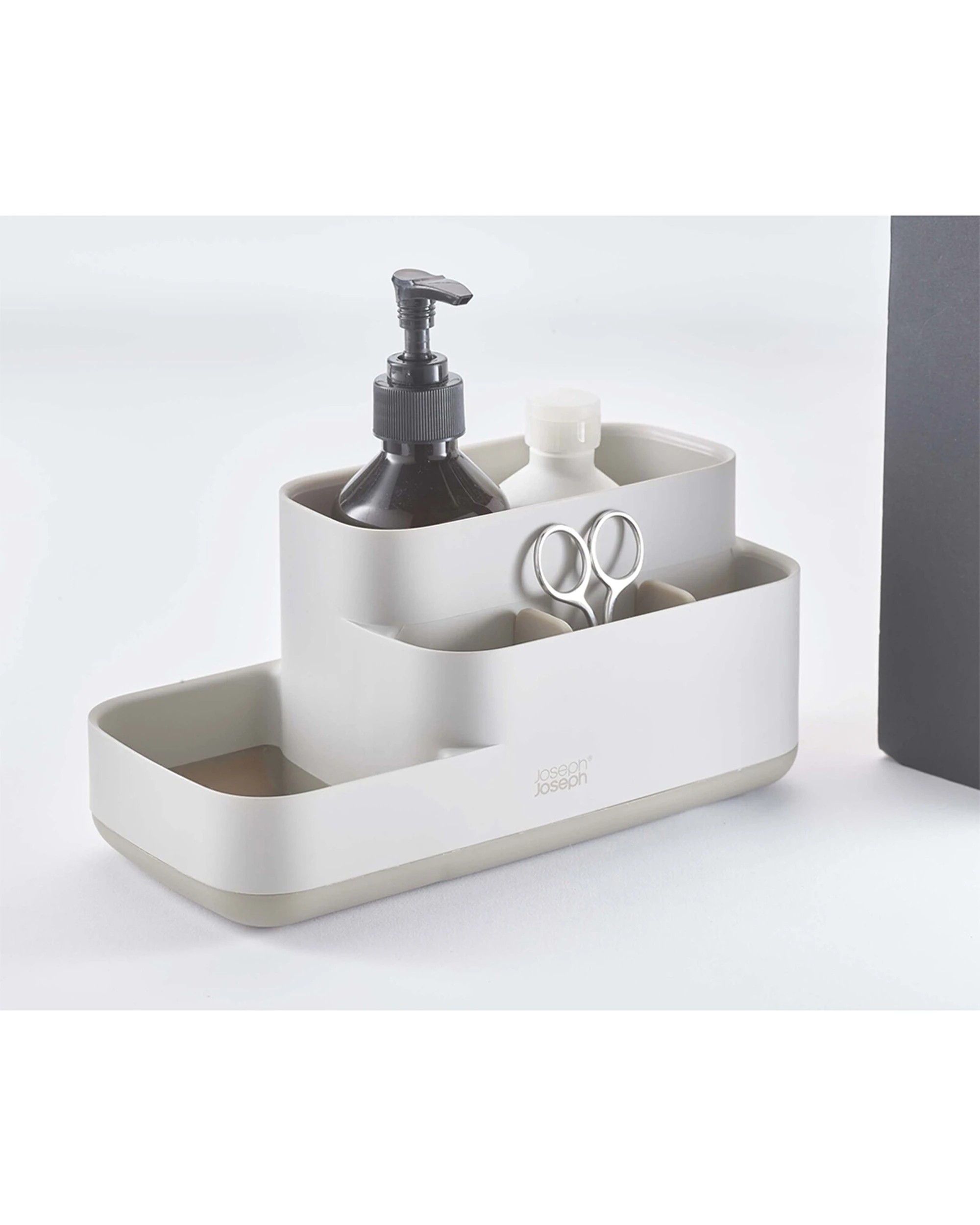 3 Joseph Joseph EasyStore 25cm Bathroom Caddy Divided Compartments - White, 3 of 5