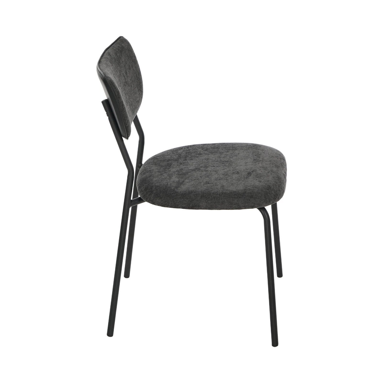 7 Oikiture Set of 4 Dining Chairs Linen Fabric Padded Seat - Grey, 7 of 9