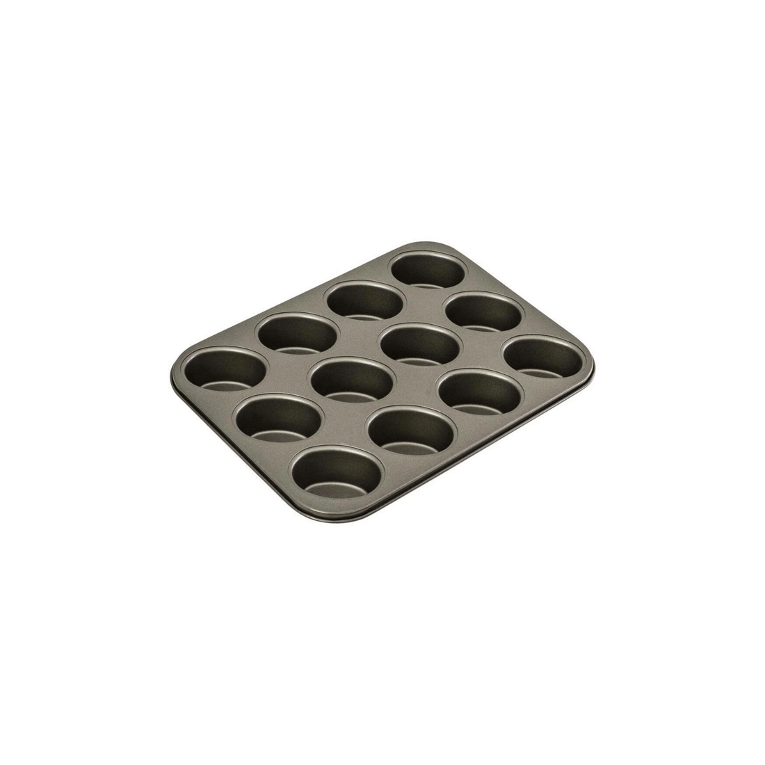 2 Bakemaster 12-cup Friand Pan 26.5x35.5cm Carbon Steel Non-stick Oven Safe
 - Grey, 2 of 3