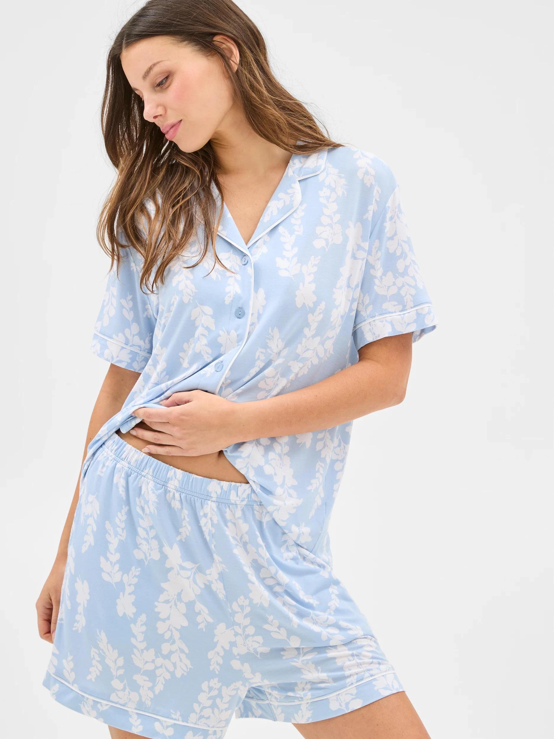 3 Target Woman Soft Comfort Bamboo Pyjama Set BLUE WISTERIA, 3 of 6