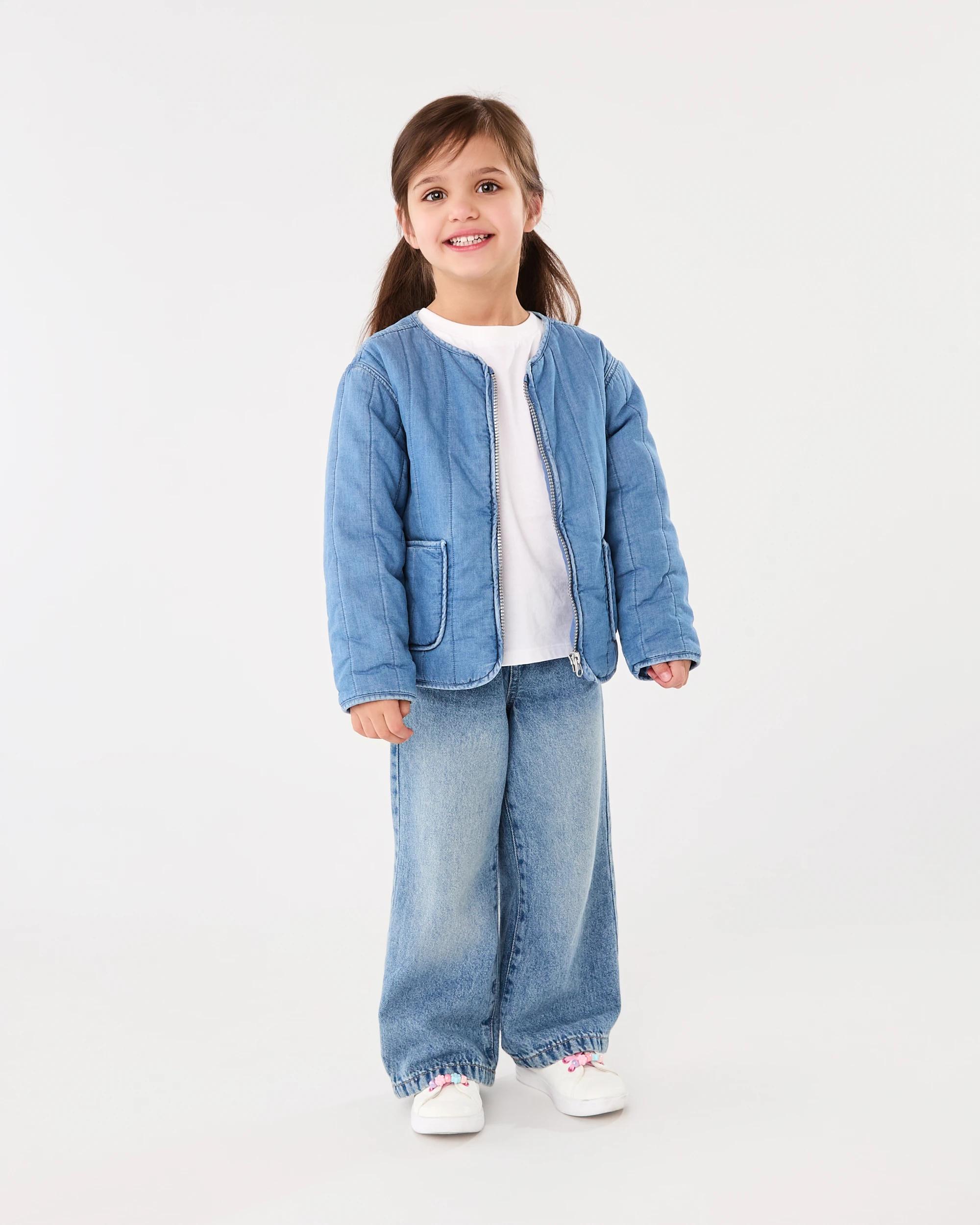 7 Chambray Padded Jacket Mid Denim, 7 of 8