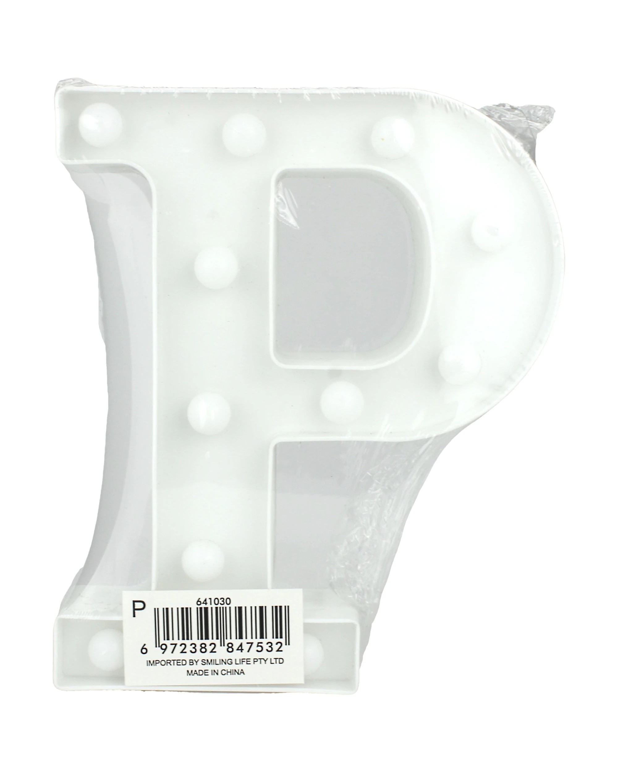 2 Partyrama LED Light Up Letter P White, 2 of 3