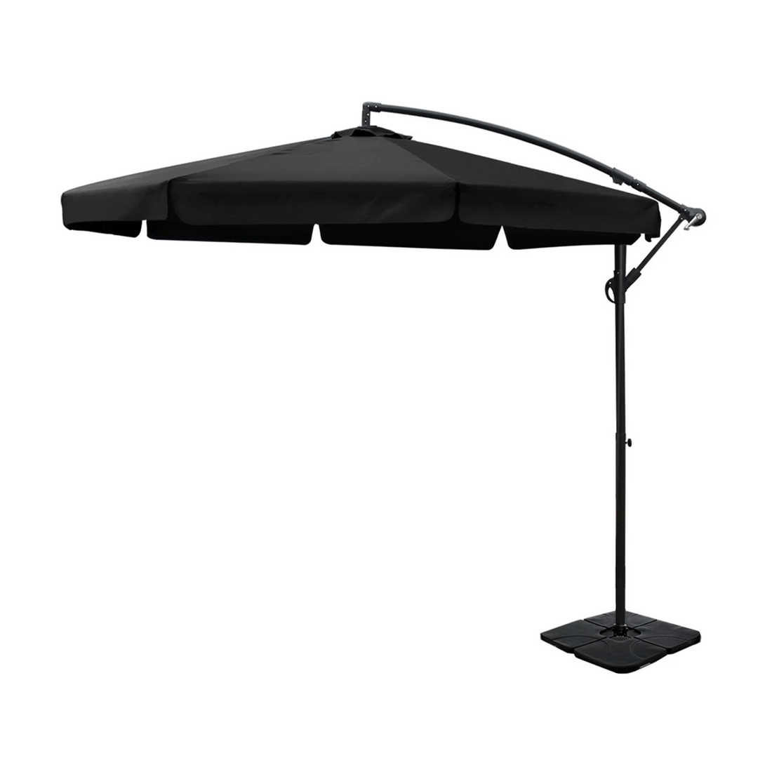 1 Instahut 3m Outdoor Umbrella w/Base Cantilever Garden Beach Patio - Multi, 1 of 2