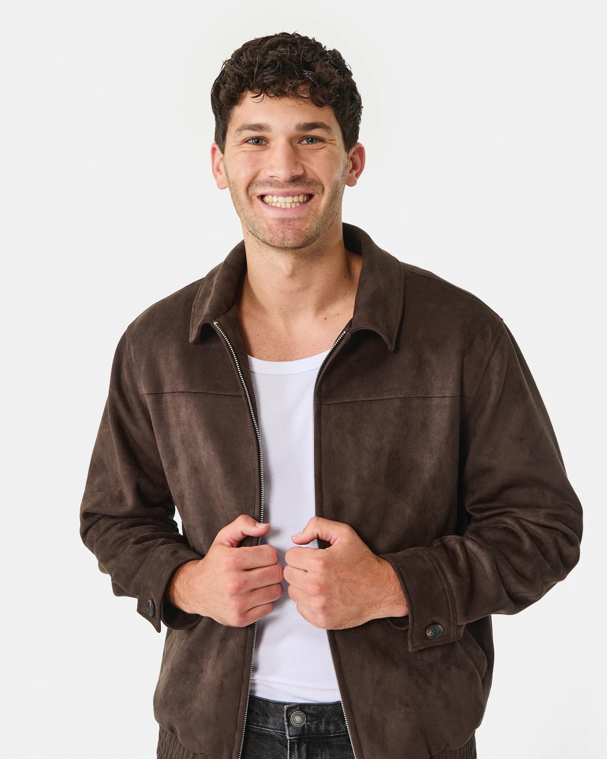 5 Suedette Bomber Jacket Brn Mulch, 5 of 9