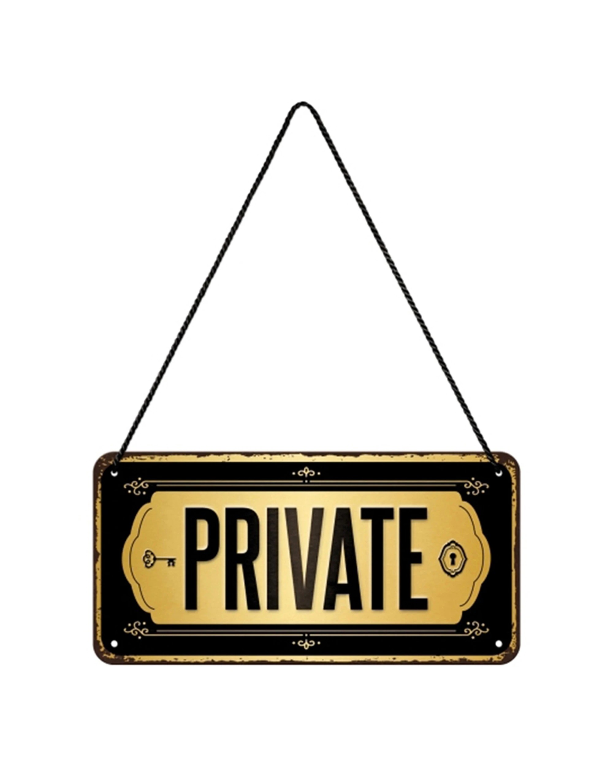 Nostalgic-Art Metal Hanging Sign 10x20cm Wall Decor - Private - Multi ...