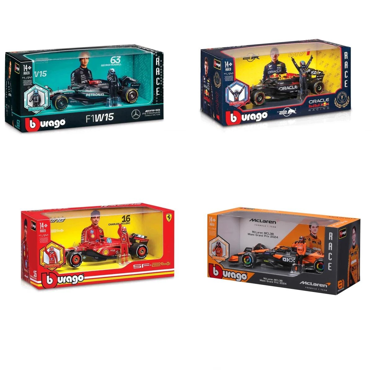 7 Bburago 1:24 F1 Vehicle & Figure - Assorted, 7 of 7