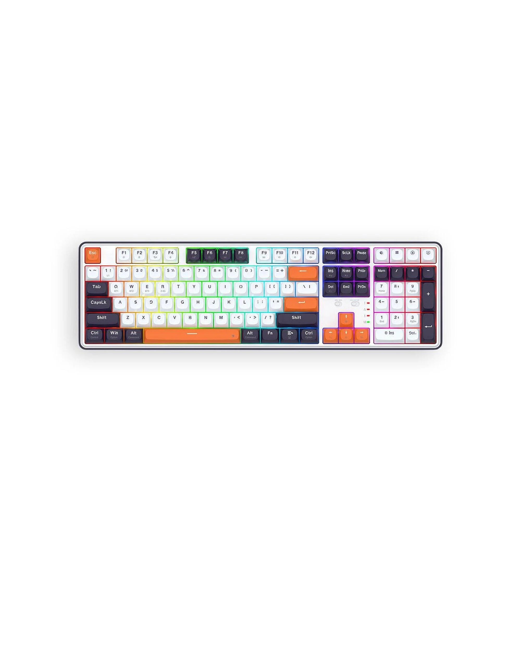 1 Redragon K689WBO RGB Pro Wyvern White 108Key Wireless Mechanical Keyboard, 1 of 10