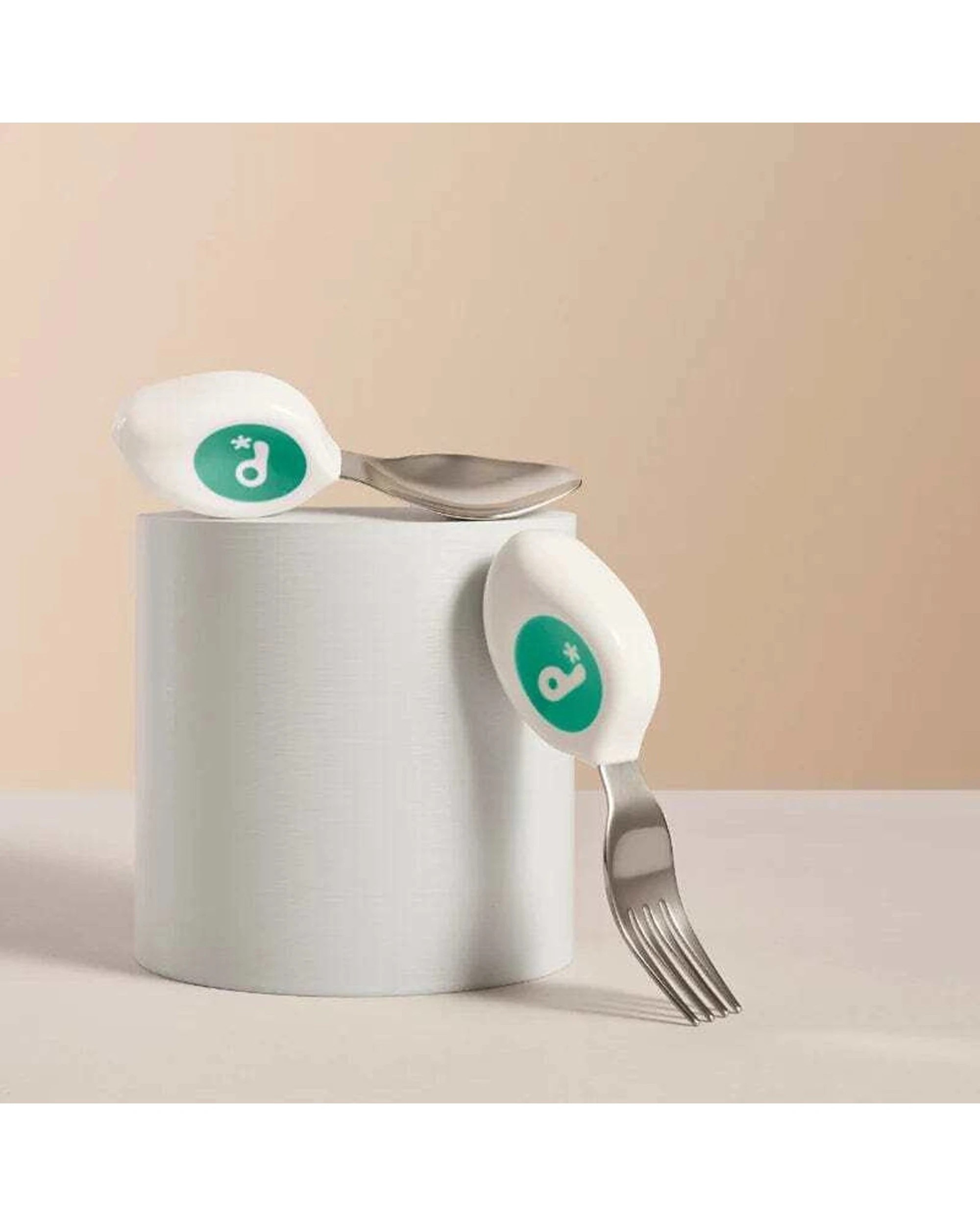 2 Doddl Fork And Spoon Set Ergonomic Handles Metal Utensil Fresh - Green, 2 of 3