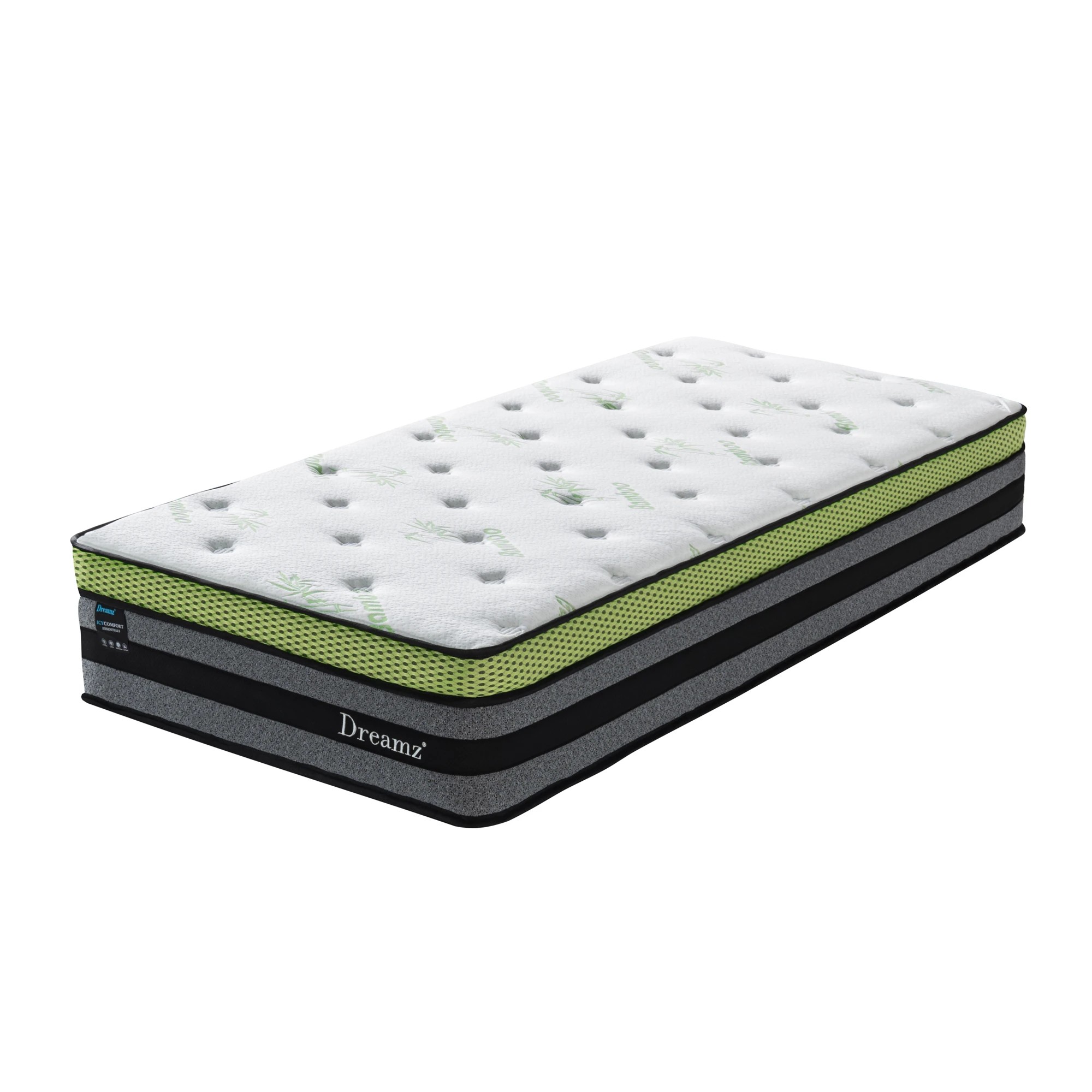 1 Dreamz Single Cooling Spring Mattress 30cm, 1 of 6