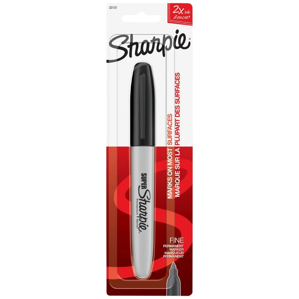 1 Sharpie Super Permanent Marker Black, 1 of 5