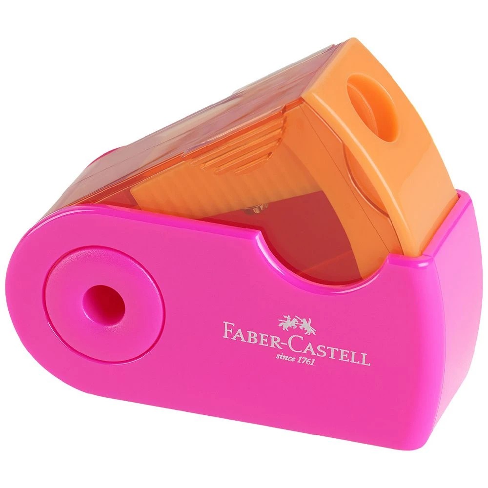 1 Faber-Castell 1 Hole Mini Sharpener with Sleeve Box Pink, 1 of 2