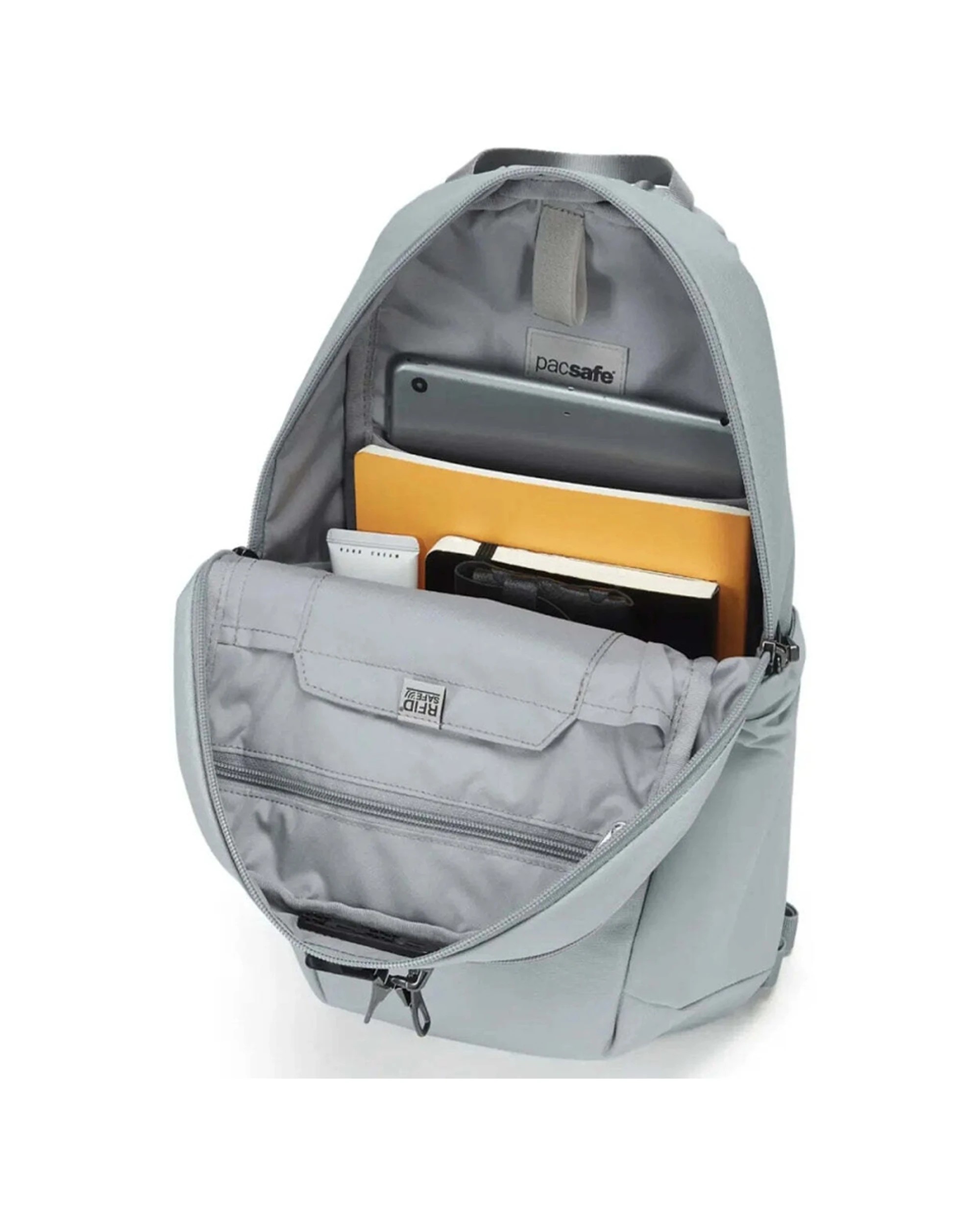 2 Pacsafe V Tech Anti-Theft RFID Blocking Backpack 12L Durable Water Resistant - Grey, 2 of 8