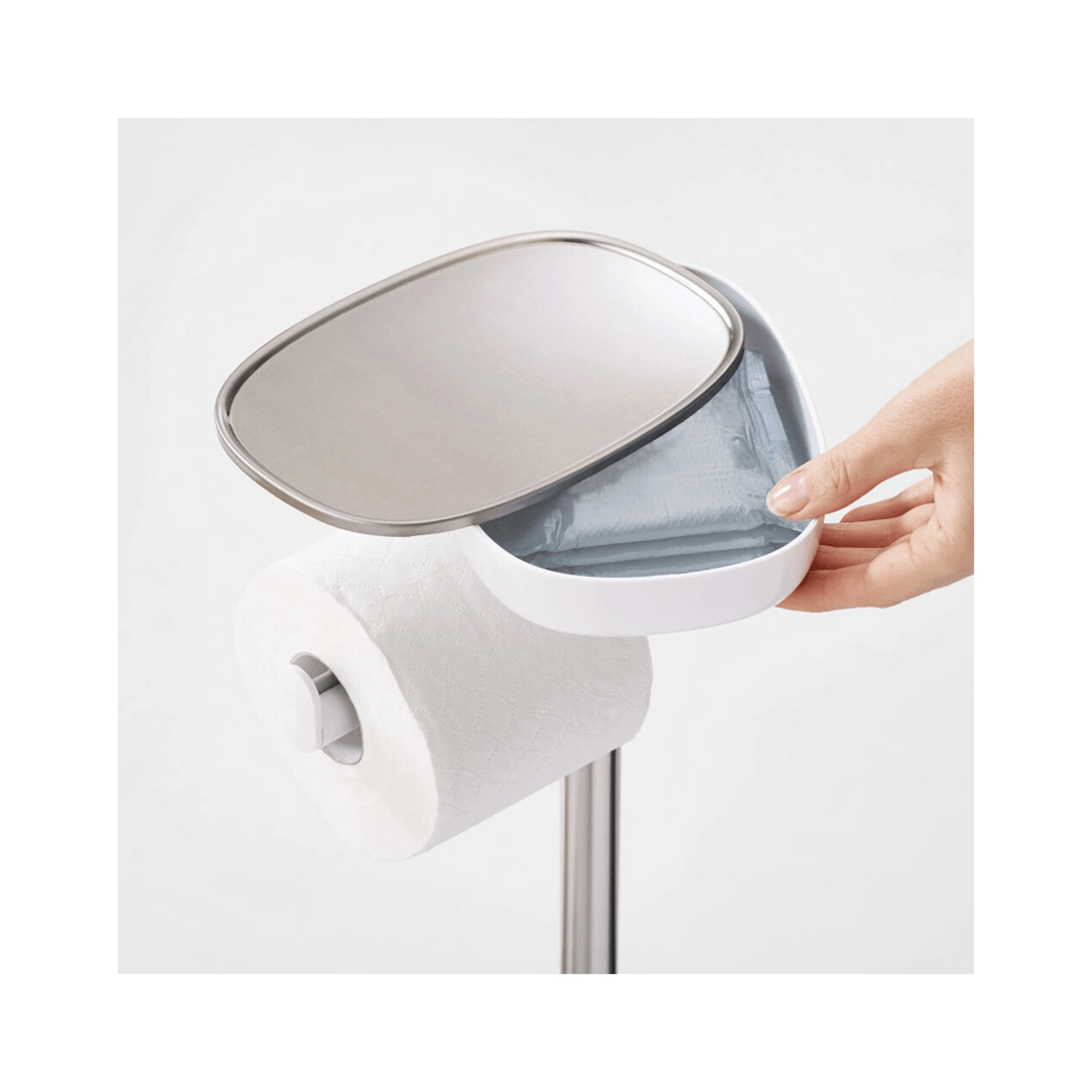 5 Joseph Joseph Easy-store Toilet Paper Stand Steel Storage Organiser 68cm
 - Silver, 5 of 7