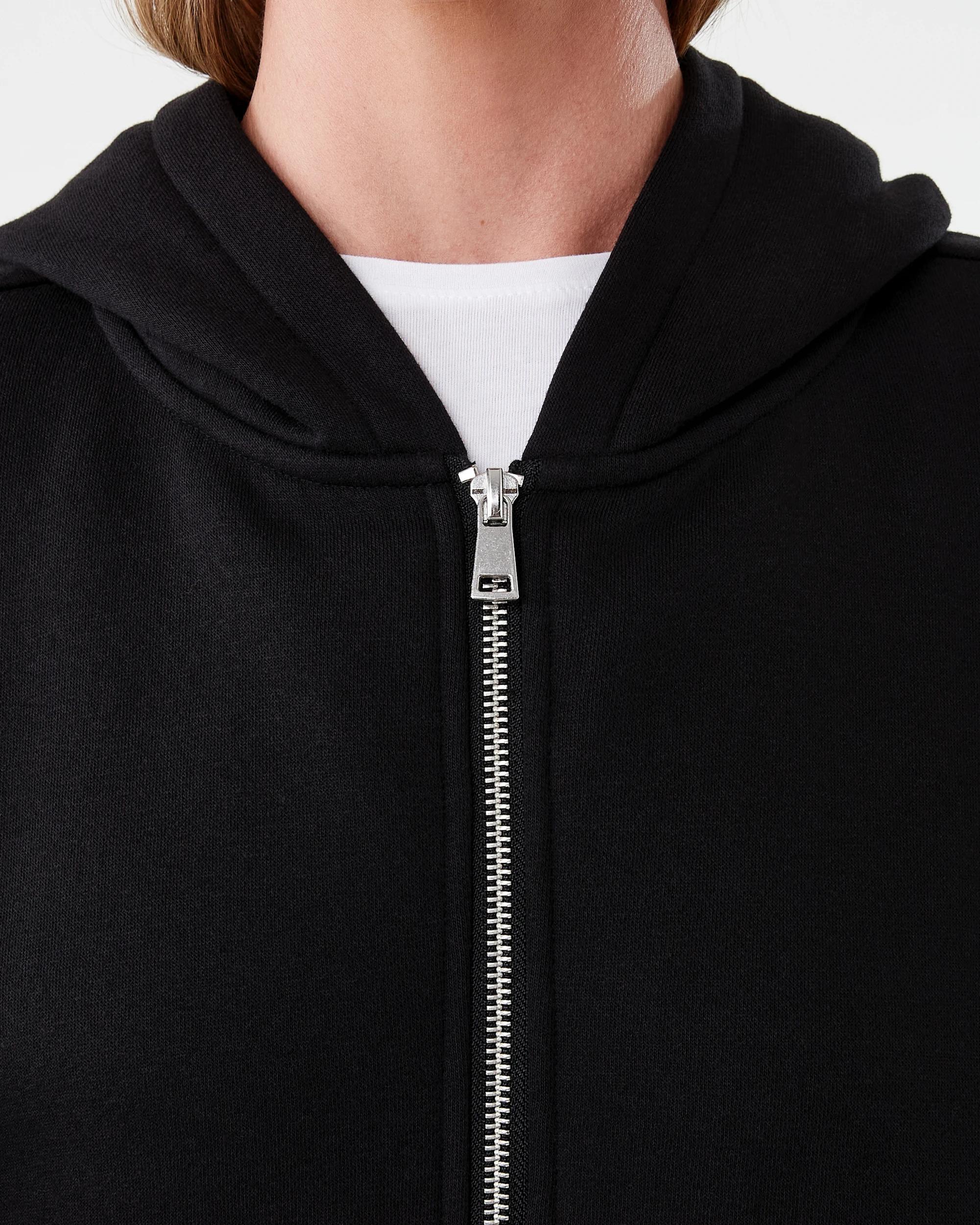 8 Relaxed Zip Through Hoodie Black, 8 of 8