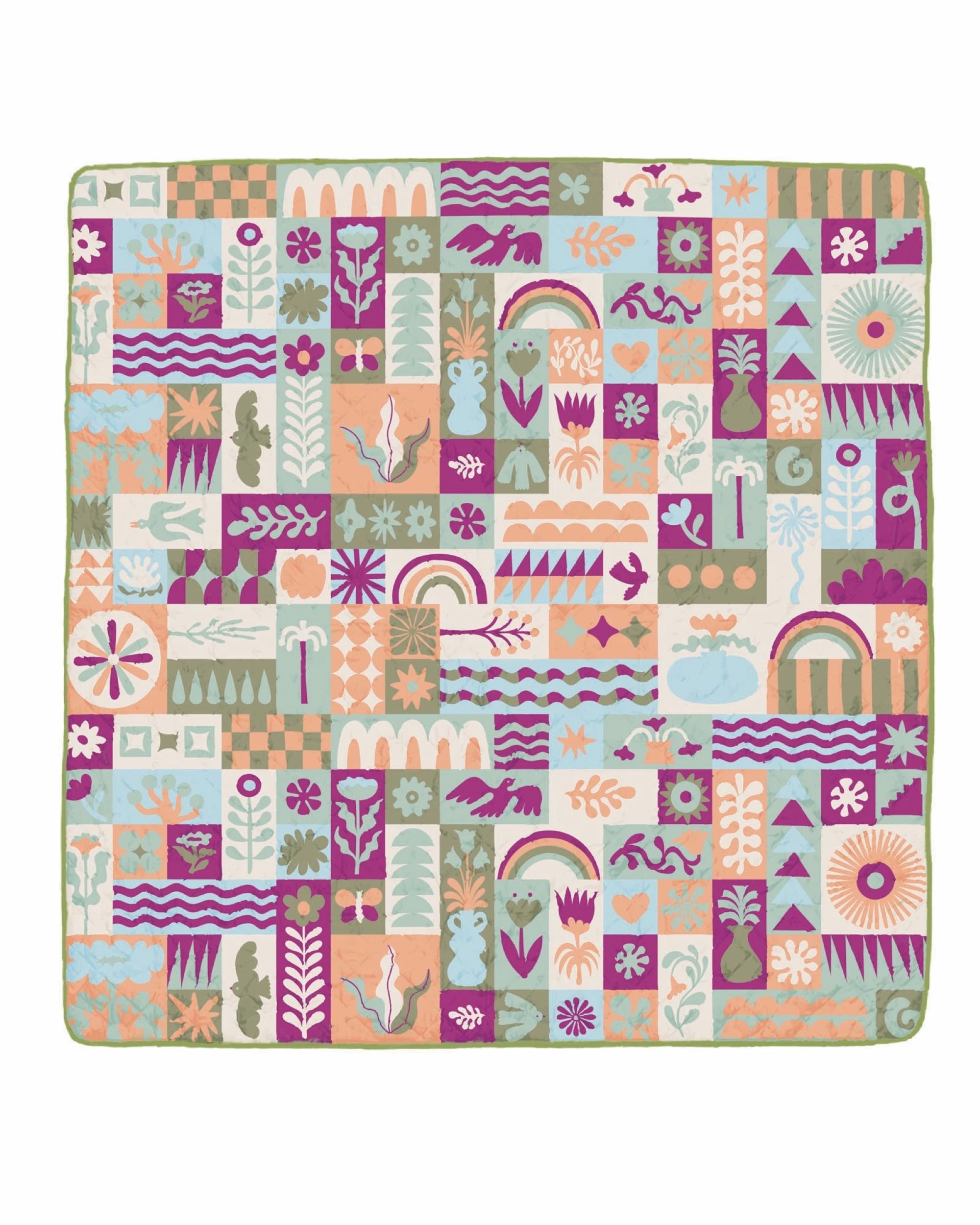3 Bambury Zippora Water Resistant Outdoor Picnic Rug - Multi, 3 of 4