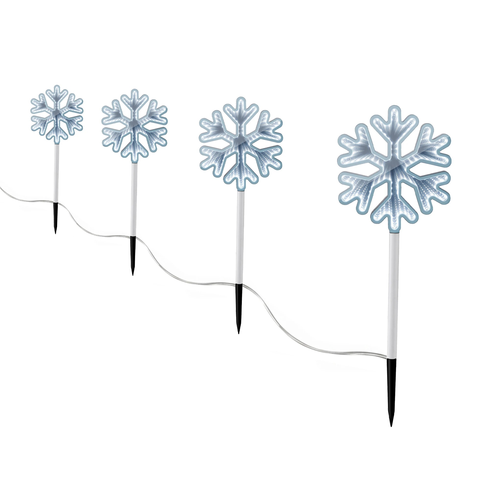 2 Jingle Jollys 4 Pack Christmas Lights Path Lights Garden Decoration Outdoor Pathway Lighting - White, 2 of 9