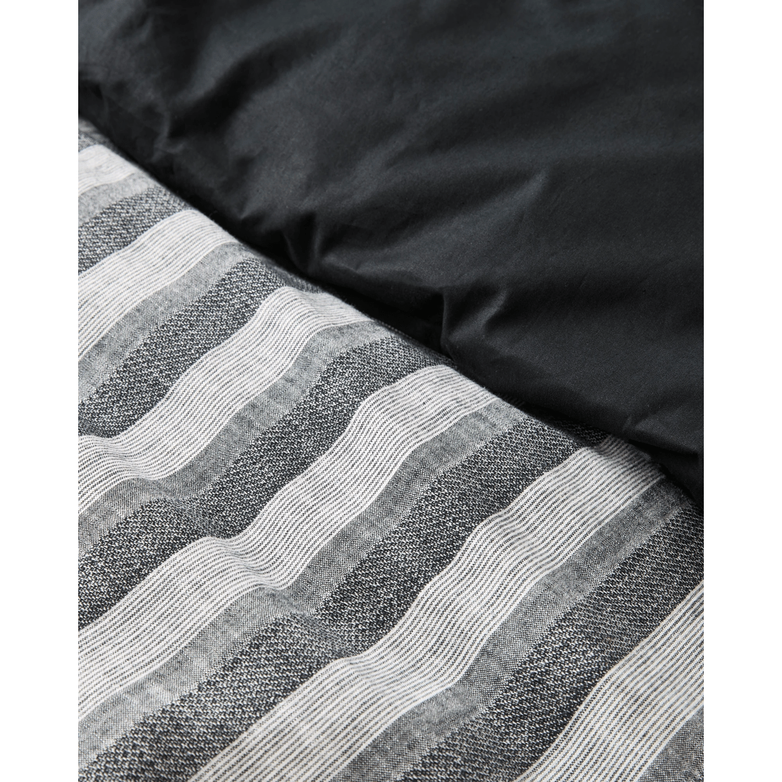 3 Target Cavill Slub Stripe Textured Quilt Cover Set
 - Super King Bed
 - Black, 3 of 3