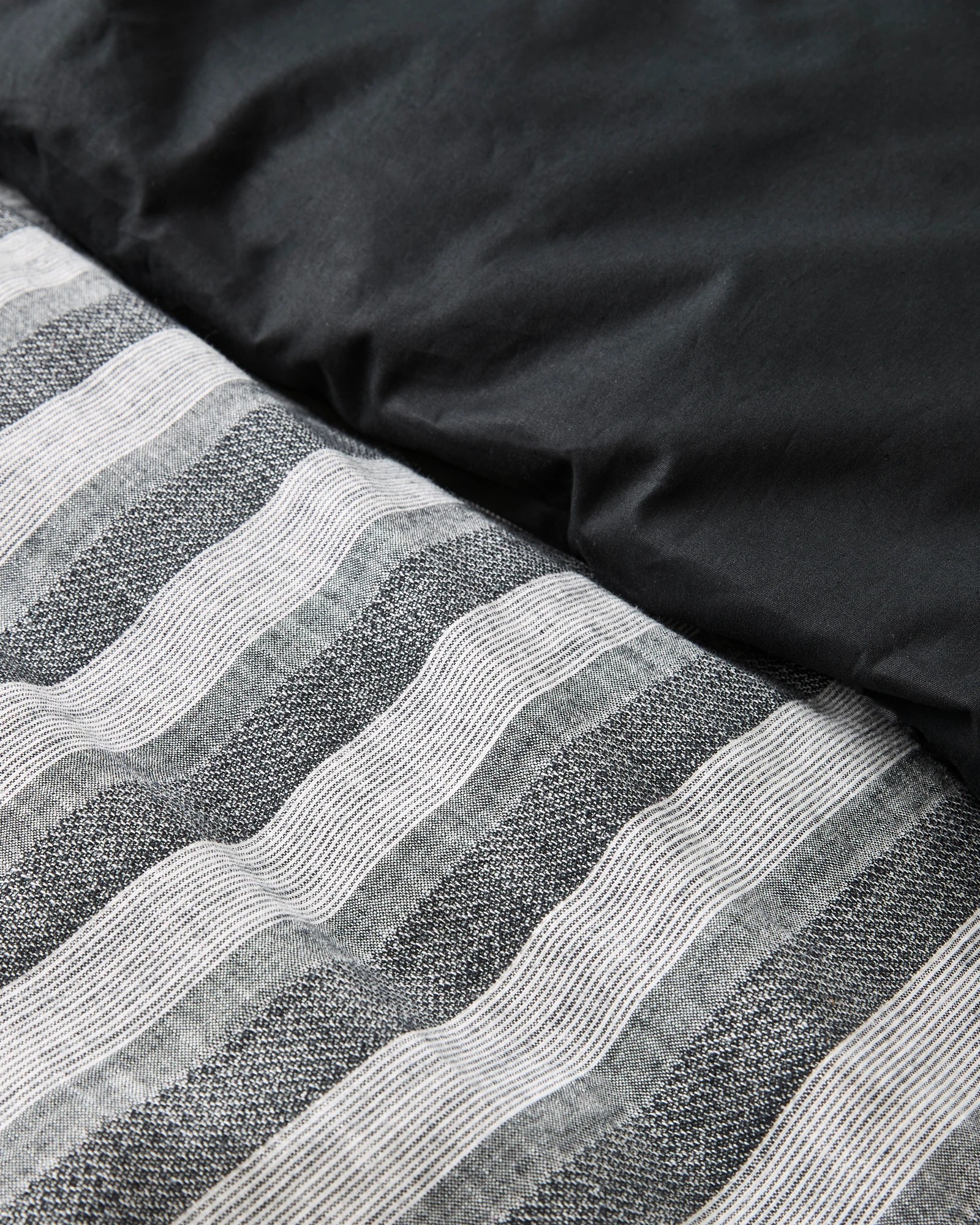 3 Target Cavill Slub Stripe Textured Quilt Cover Set
 - King Bed
 - Black, 3 of 3