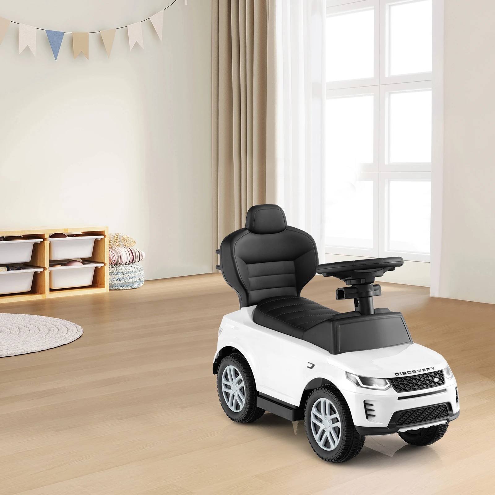 5 Costway 3-in-1 Push Car Kids Ride on Toy Vehicle - White, 5 of 5