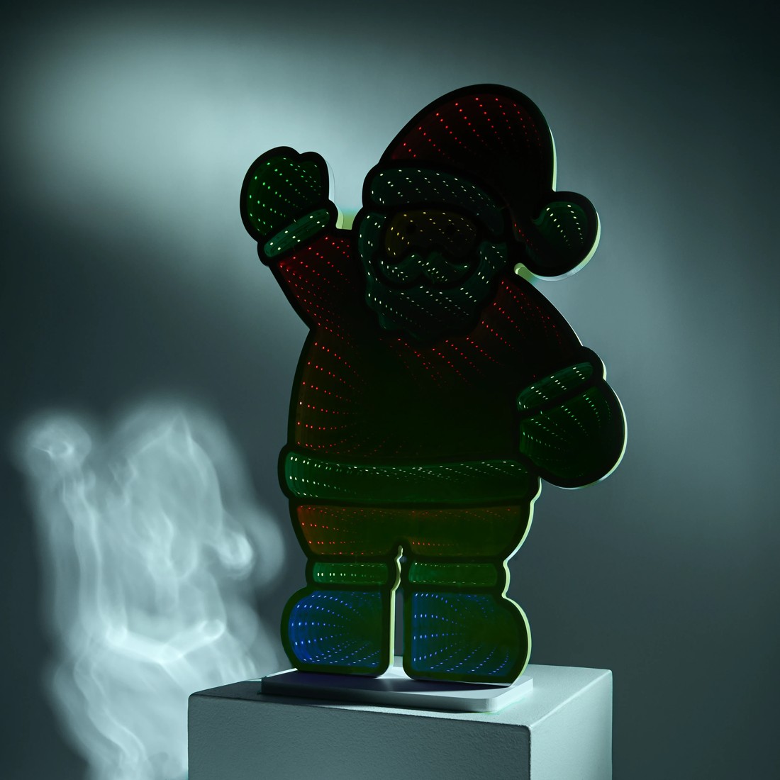 3 Low Voltage LED Light Up Santa Infinity Mirror, 3 of 9