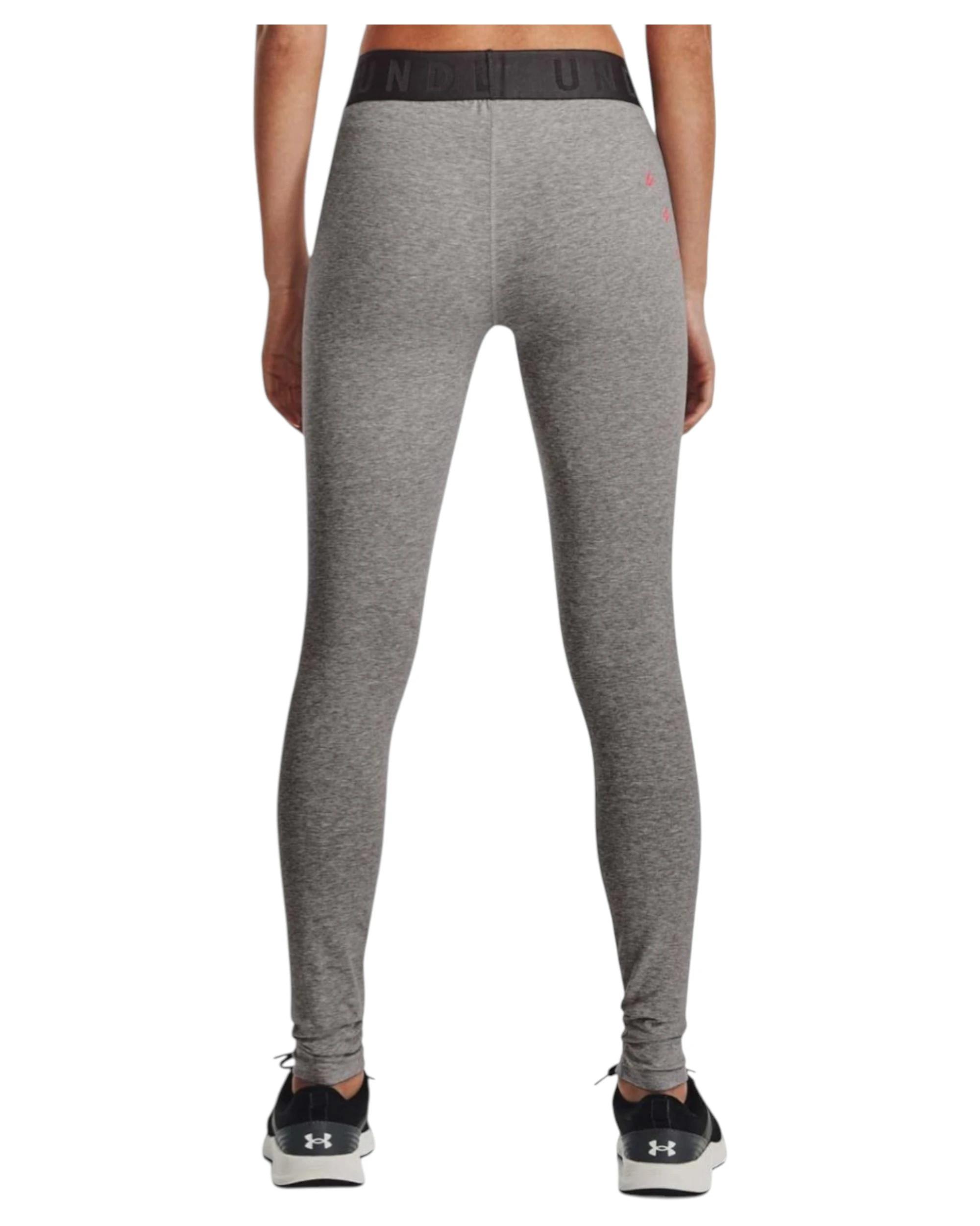 3 Under Armour Womens Graphic Grey Workout Leggings CHARCOAL/HEATHER/BLACK, 3 of 4