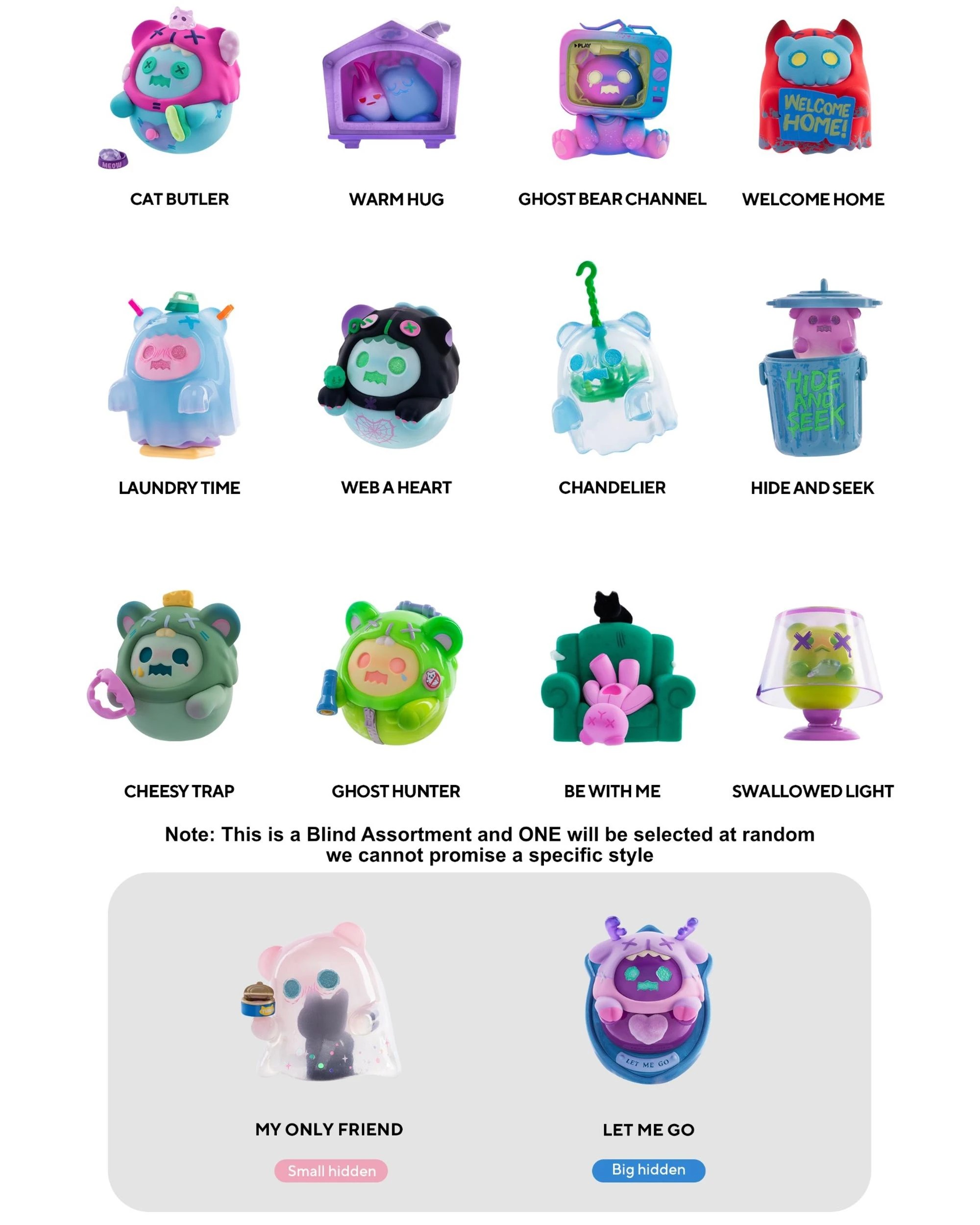 2 Finding Unicorn ShinWoo Ghost Bear House Series Figure Blind Box, 2 of 10