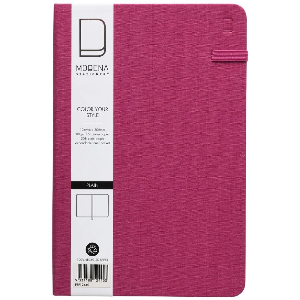 1 Modena A5 Linen Plain Notebook Orchid, 1 of 5