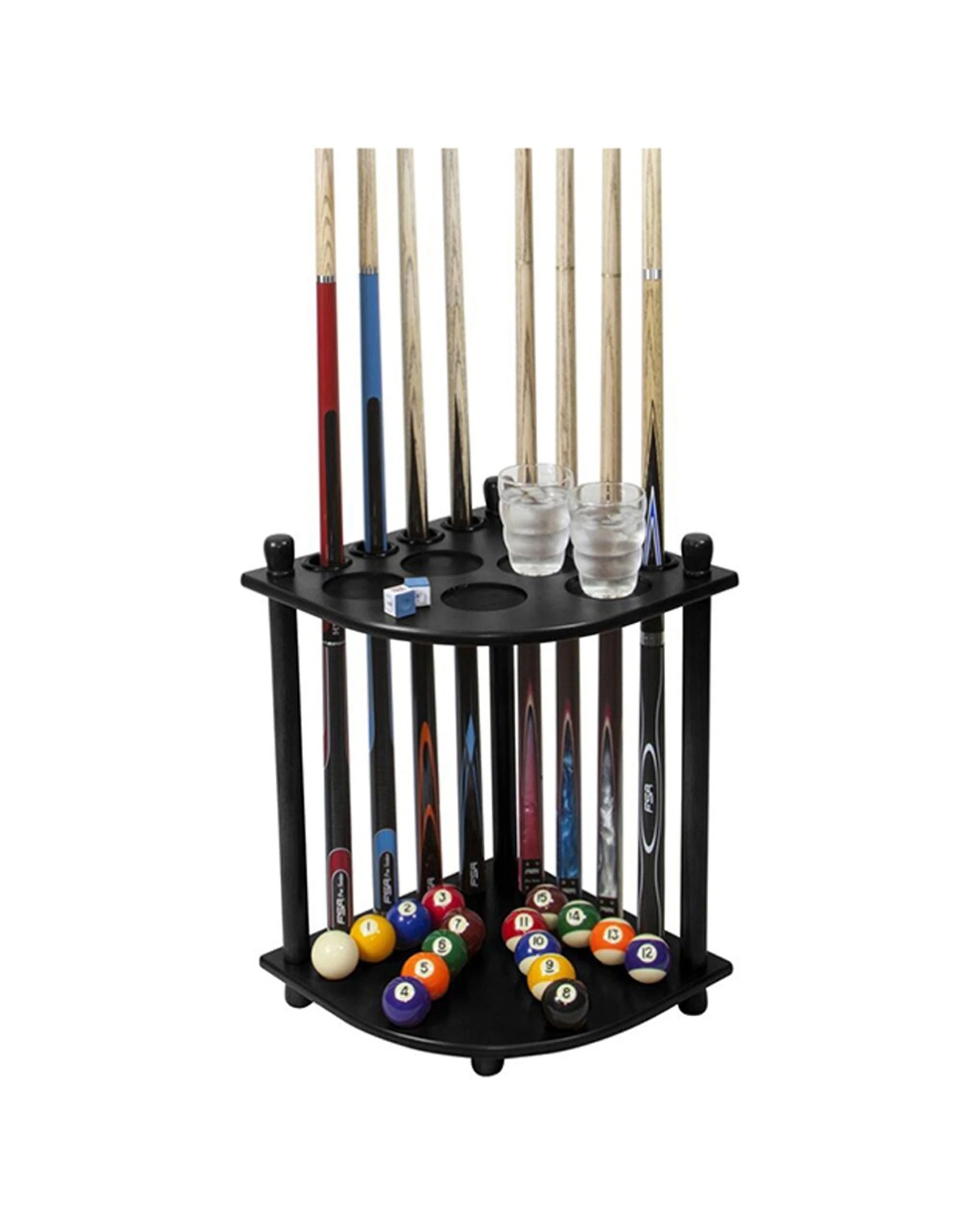 2 Formula Sports 8 Billiard Pool Cue and Ball Stand 50.5cm - Black, 2 of 5