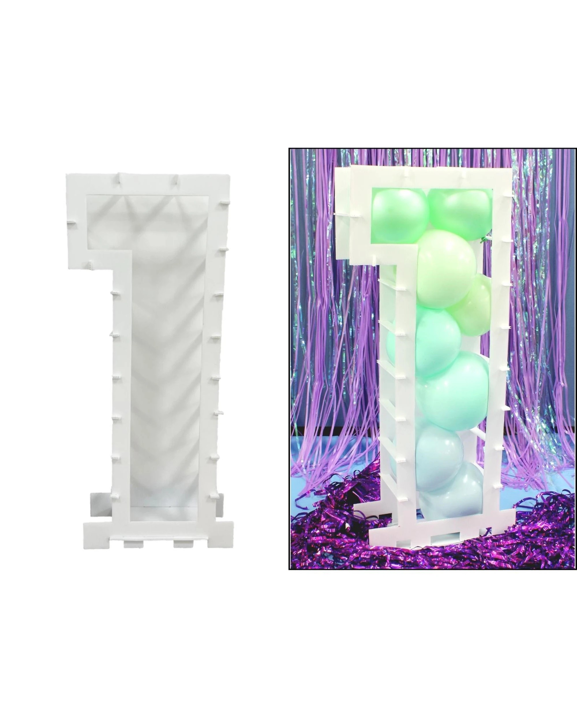 1 Partyrama Number 1 Balloon Mosaic Frame 80cm, 1 of 3