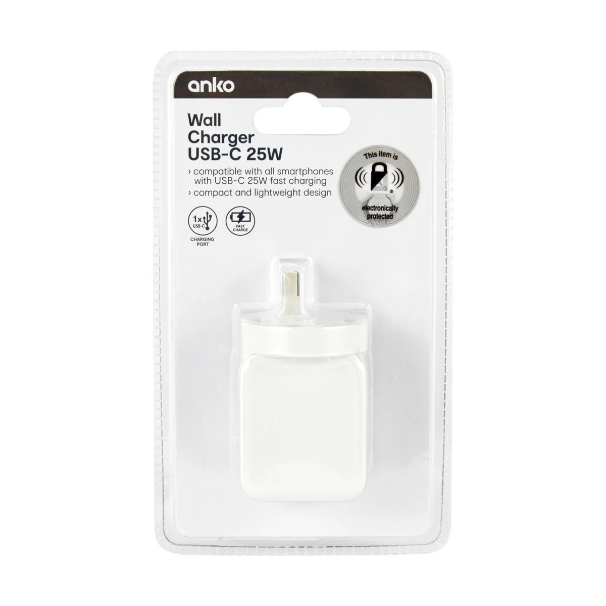 25W USB-C Wall Charger - White