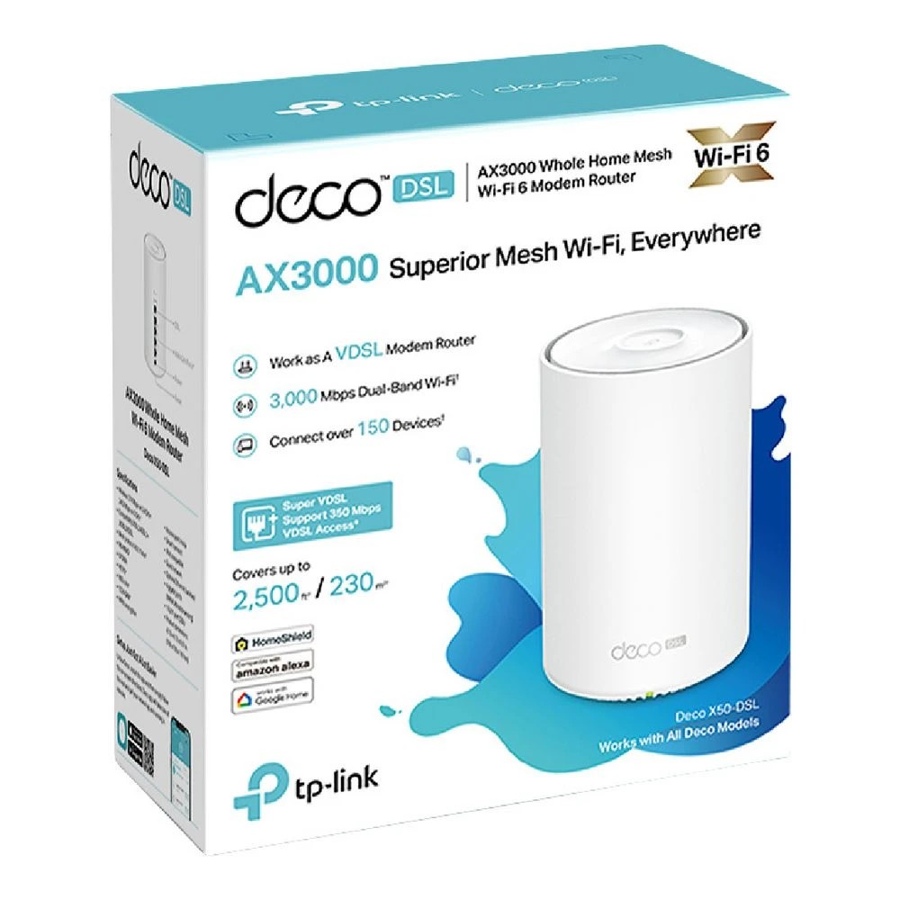 4 TP-Link Deco X50-DSL AX3000 VDSL Whole Home Mesh WiFi6 Router, 4 of 4