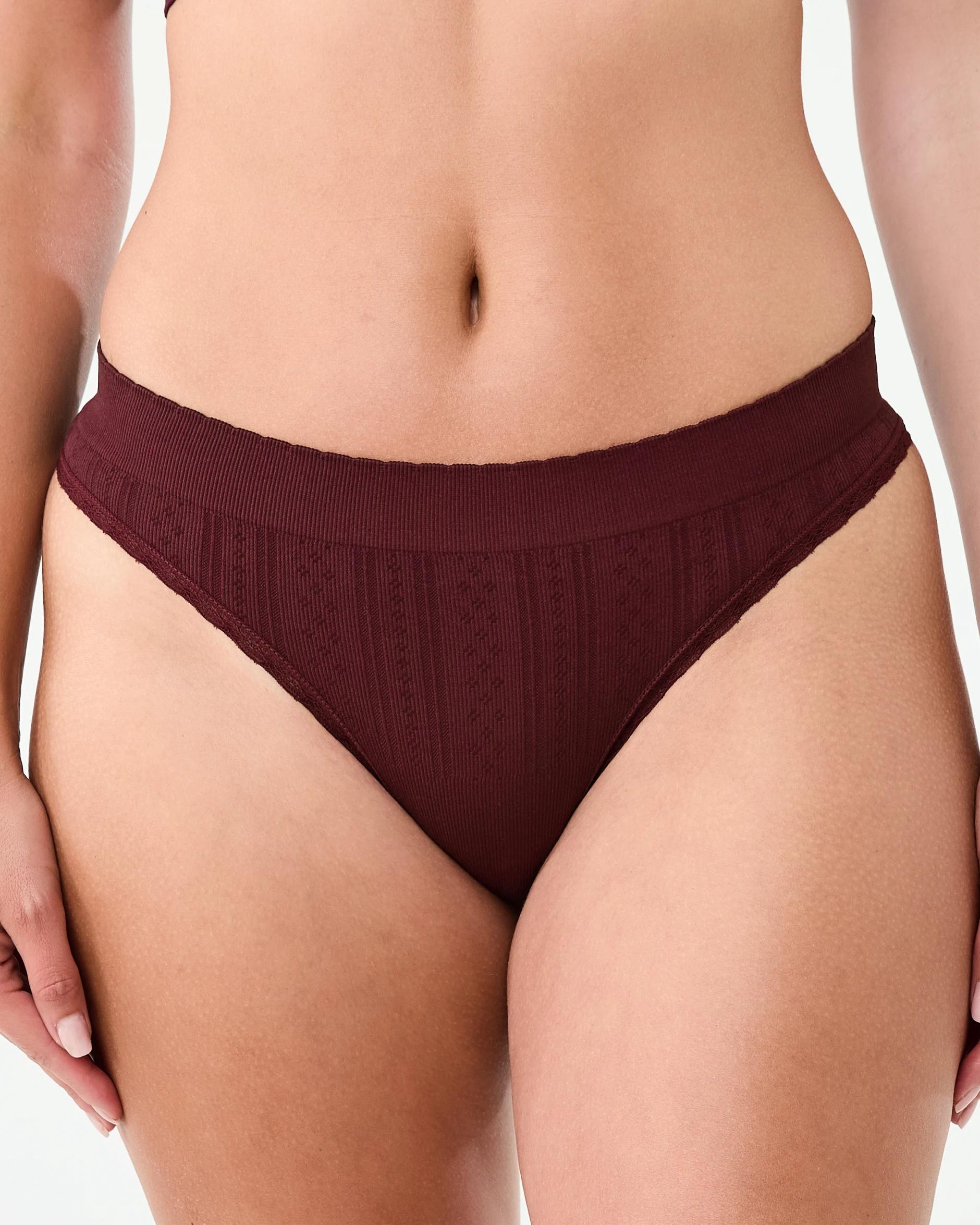 4 3 Pack Seamfree Rib G-String Briefs Wntr Rose, 4 of 9