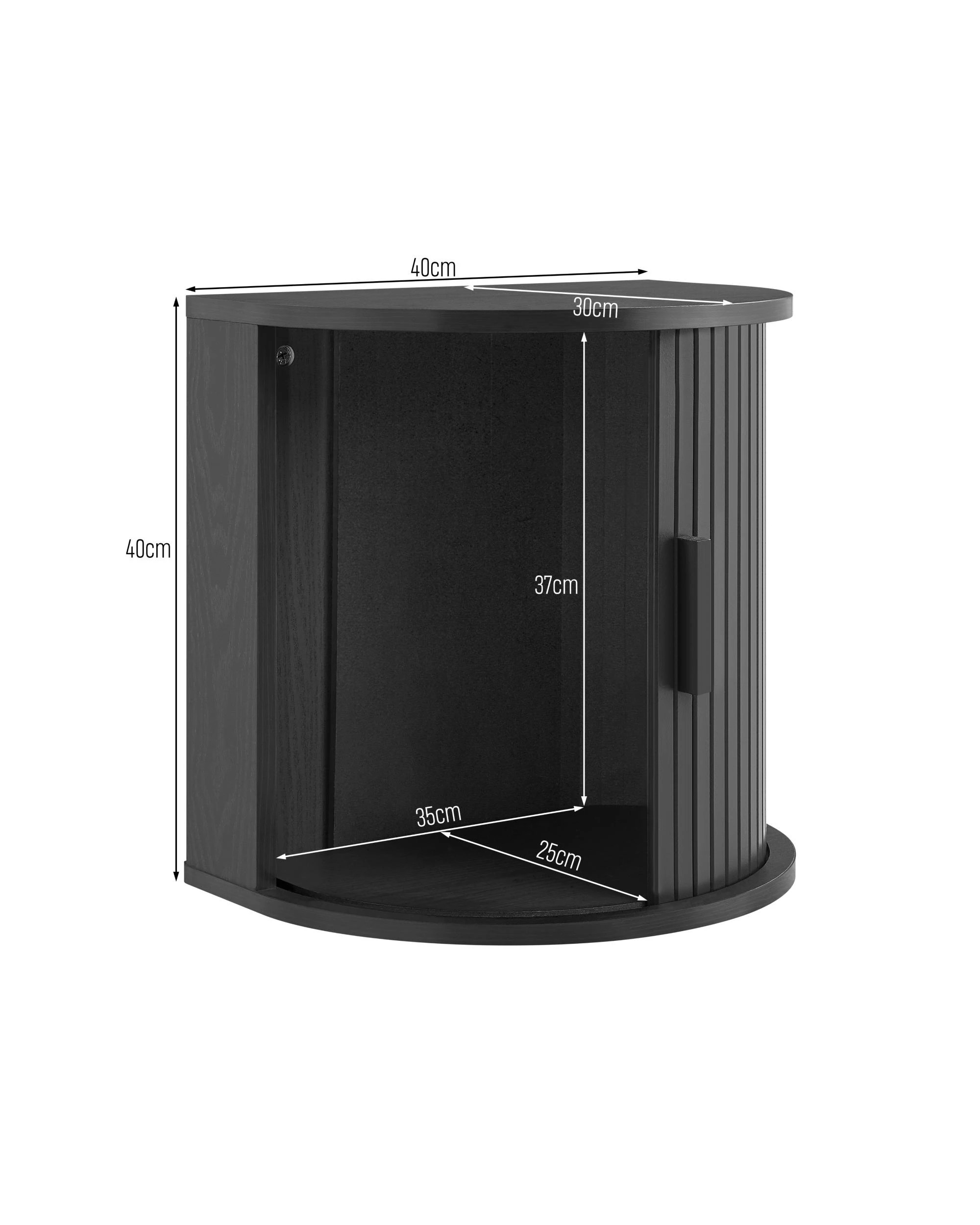 10 Kodu Floating Wall Mount Bedside 1 Door - Black, 10 of 10
