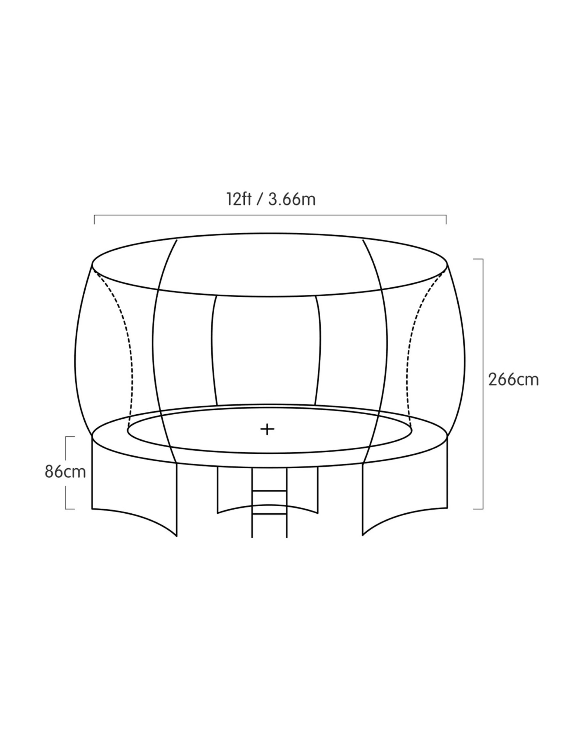 8 Kahuna 12ft Twister Springless Trampoline - Rainbow, 8 of 9