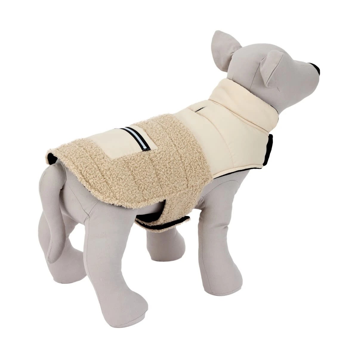 3 Pet Puffer Vest - Large, Cream, 3 of 10
