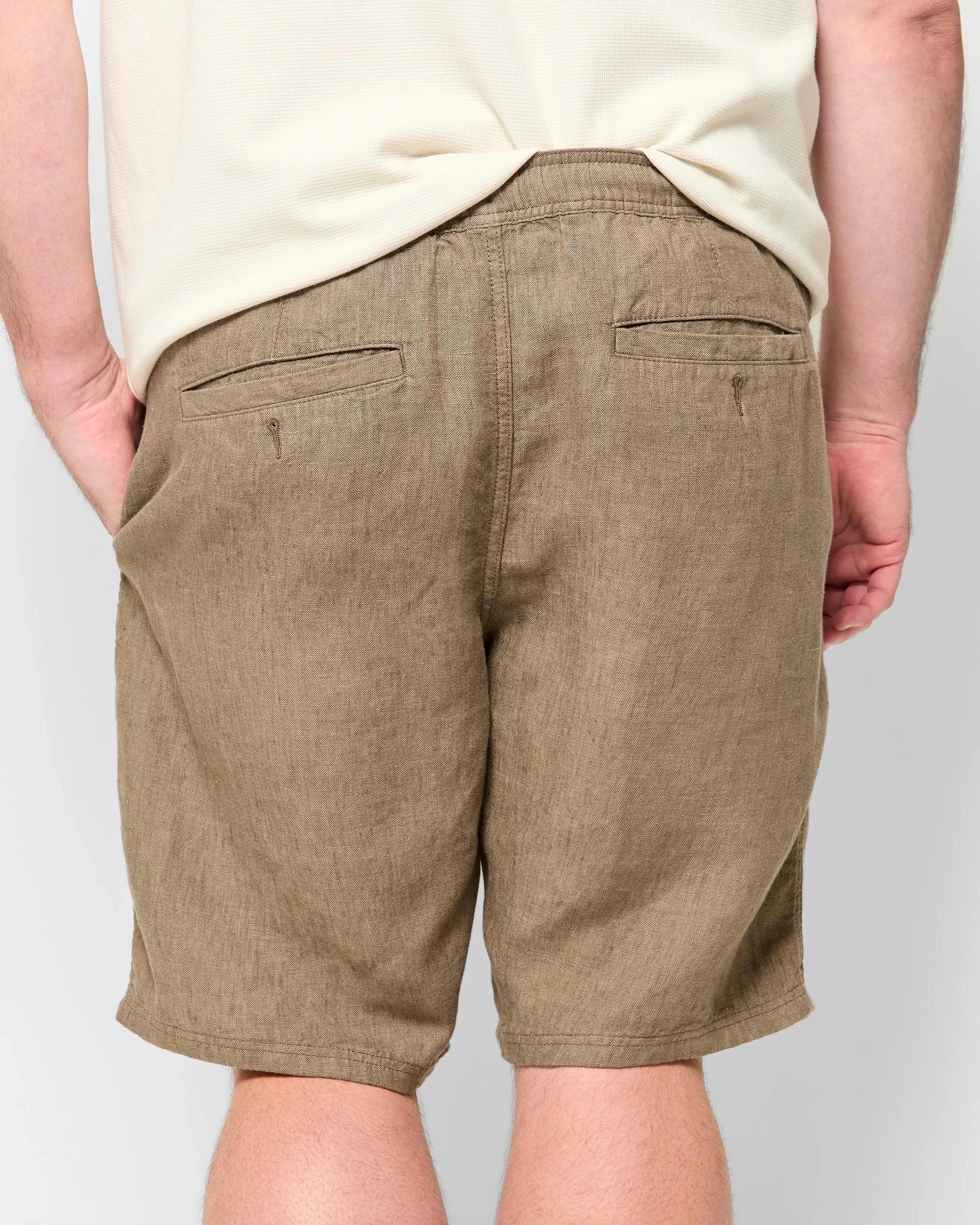 4 Target Plus Size European Linen Shorts MUSHROOM, 4 of 5