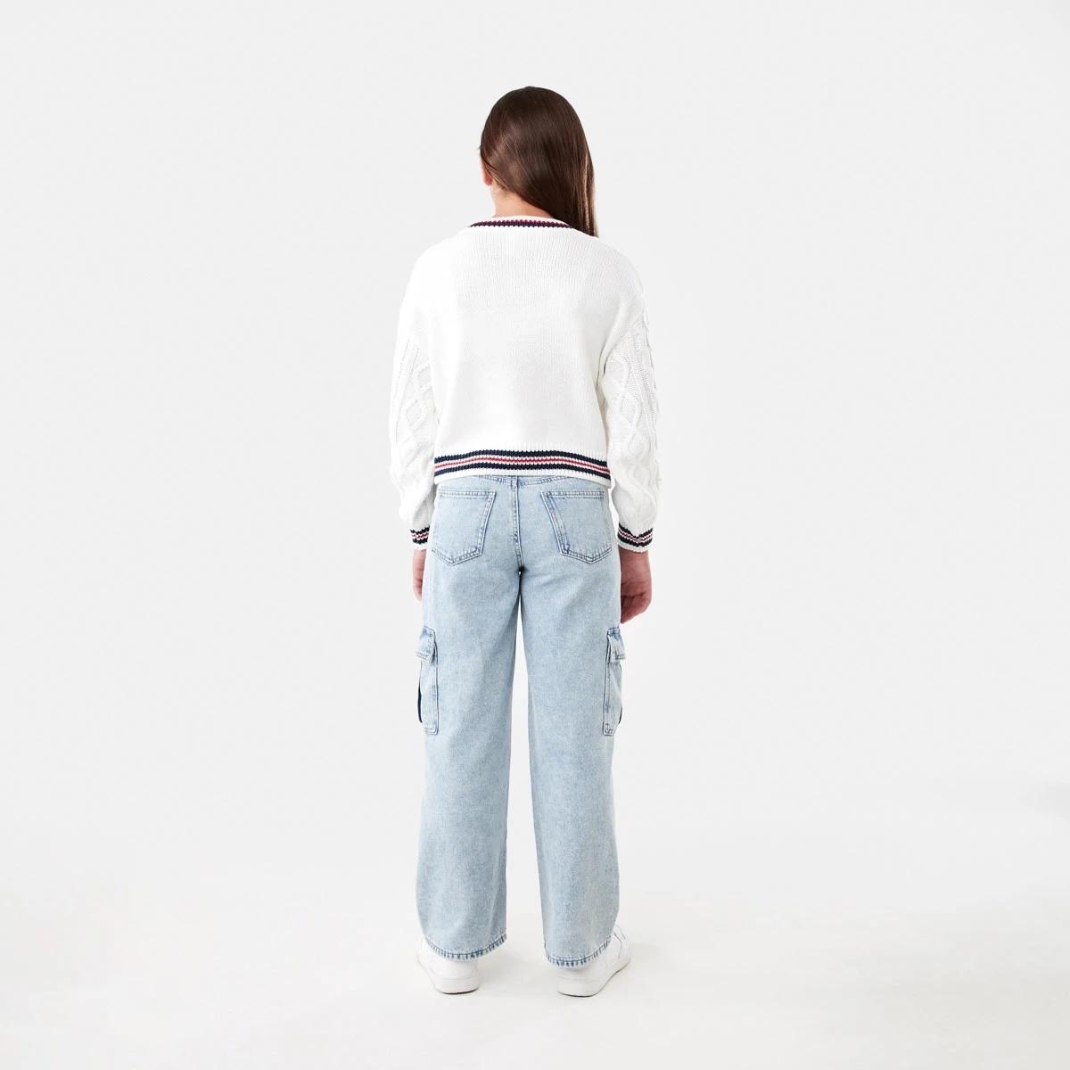 7 Cable Knit Jumper Snw White, 7 of 9