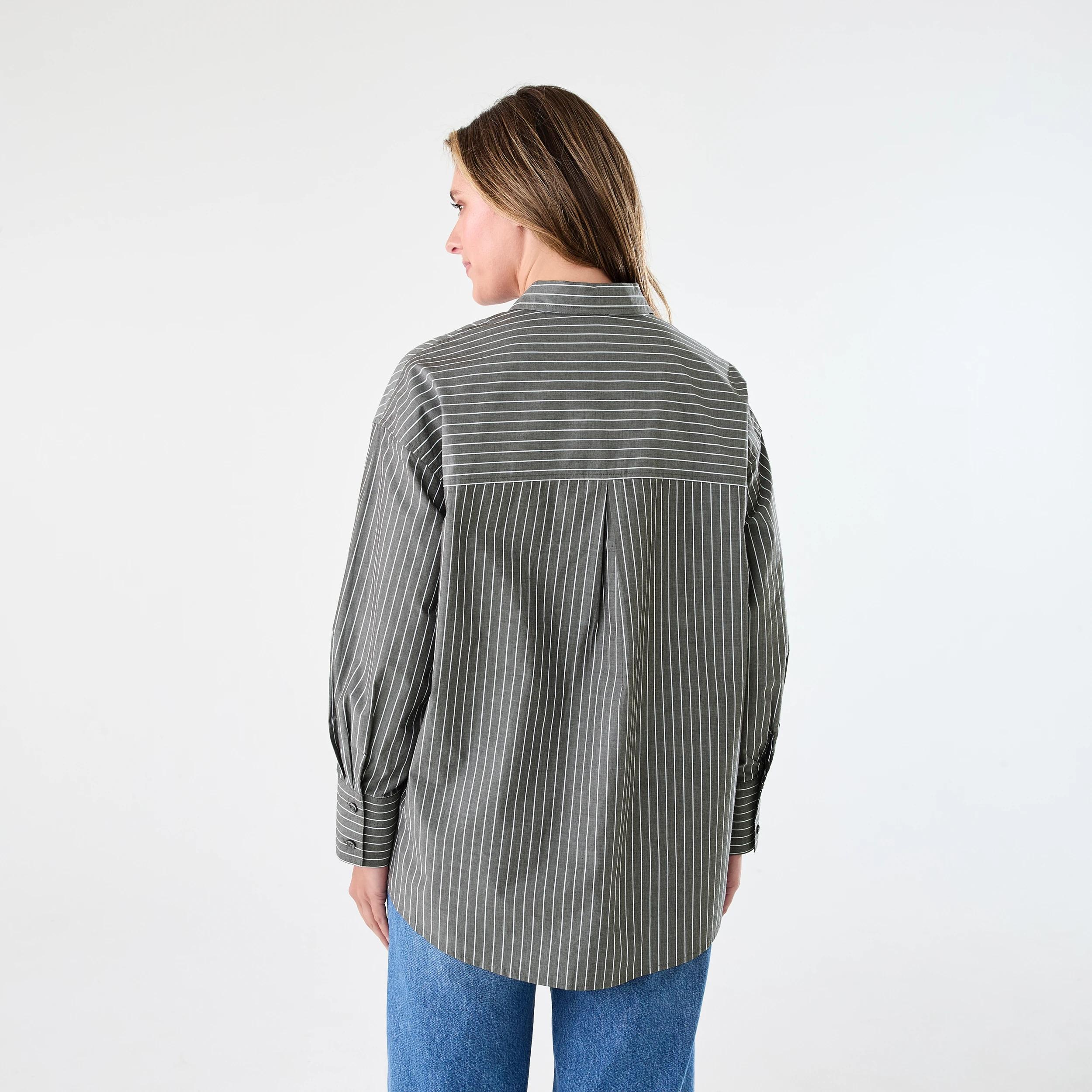 3 Long Sleeve Resort Shirt STRIPE MELTED CHOCOLATE, 3 of 8