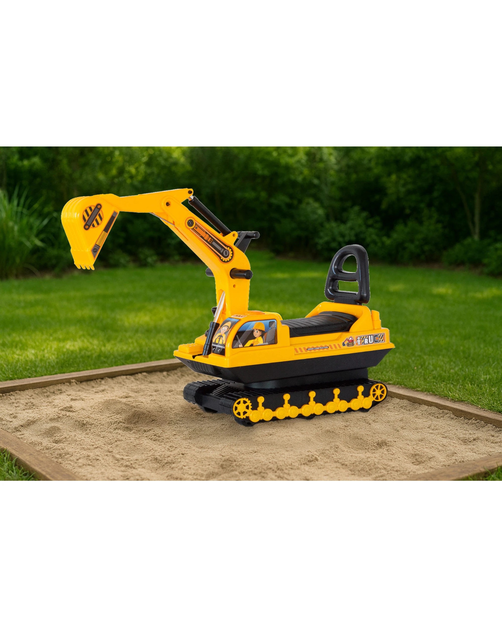 2 Lenoxx Ride-on Children's Excavator w/ Sturdy Track and Dual Operation Levers to Scoop, 2 of 7