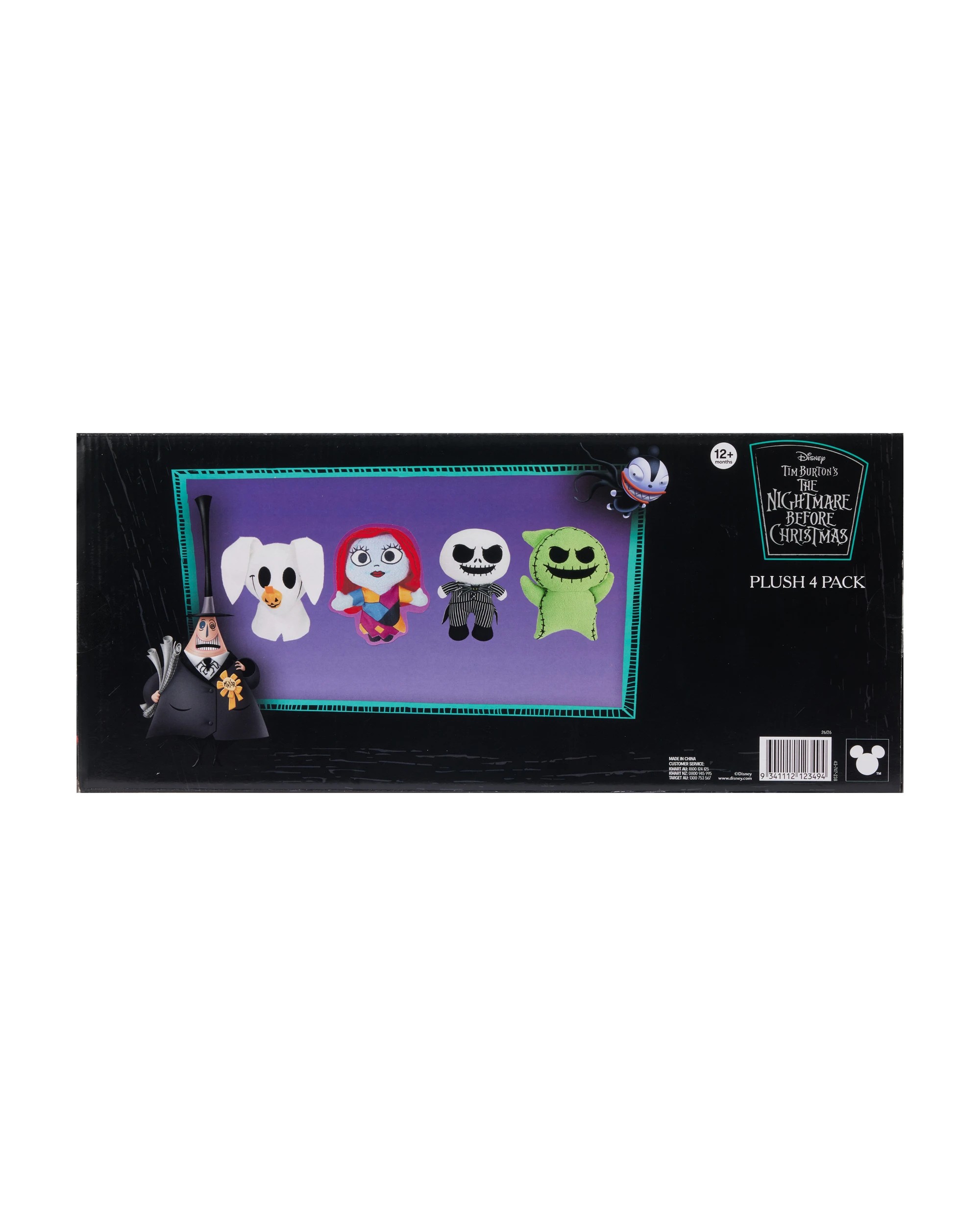 4 4 Pack Disney Tim Burton's The Nightmare Before Christmas Plush Toy, 4 of 4