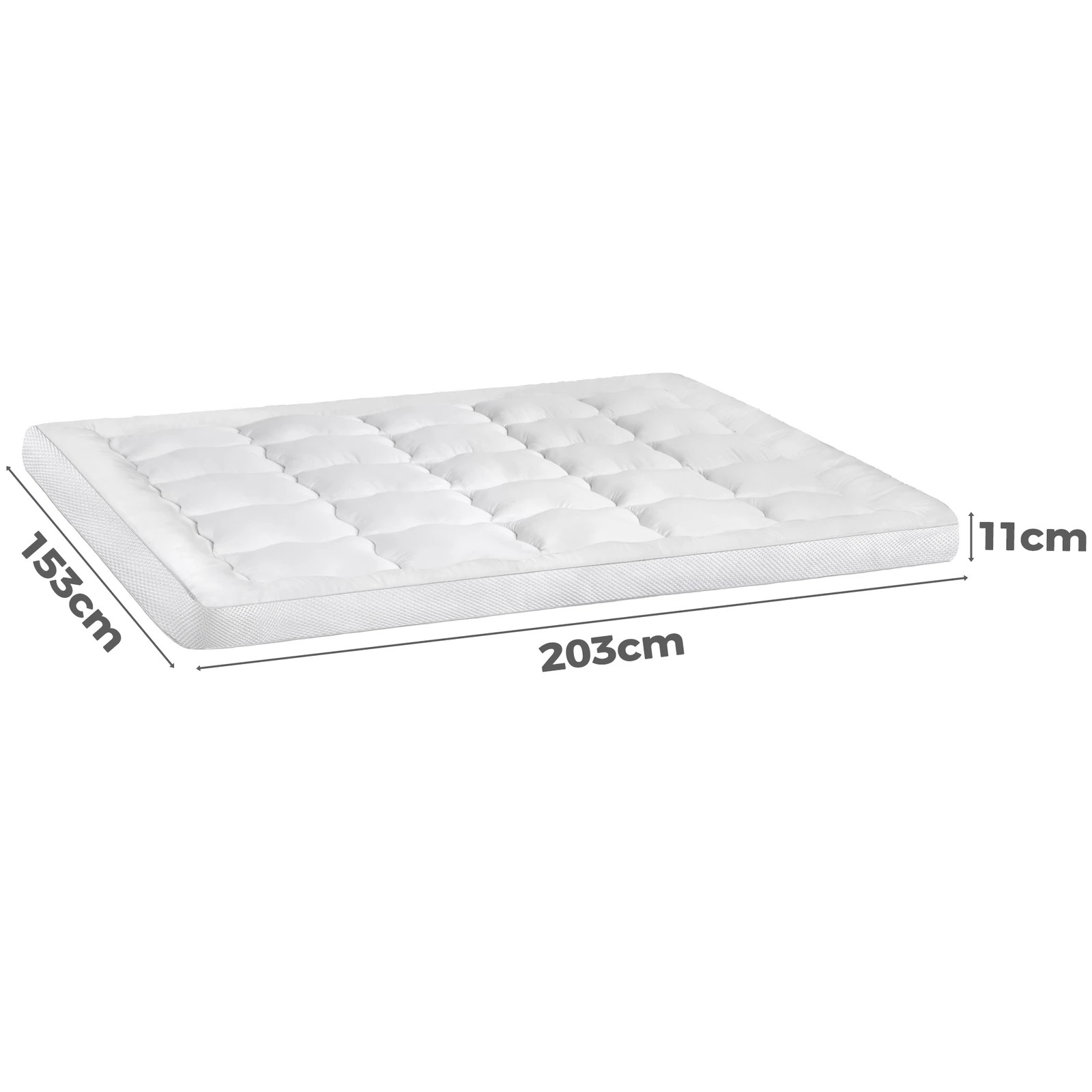 4 Starry Eucalypt Mattress Topper Pillowtop Mesh Bedding Mat Cover 11cm - Queen Bed, 4 of 6