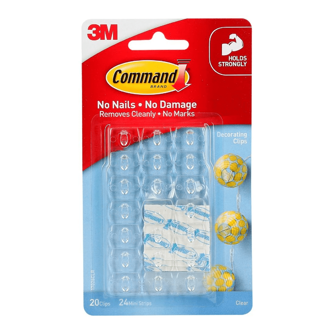 1 3M Command Clear Decorating Clips With Clear Strips 20 Pack, 1 of 2