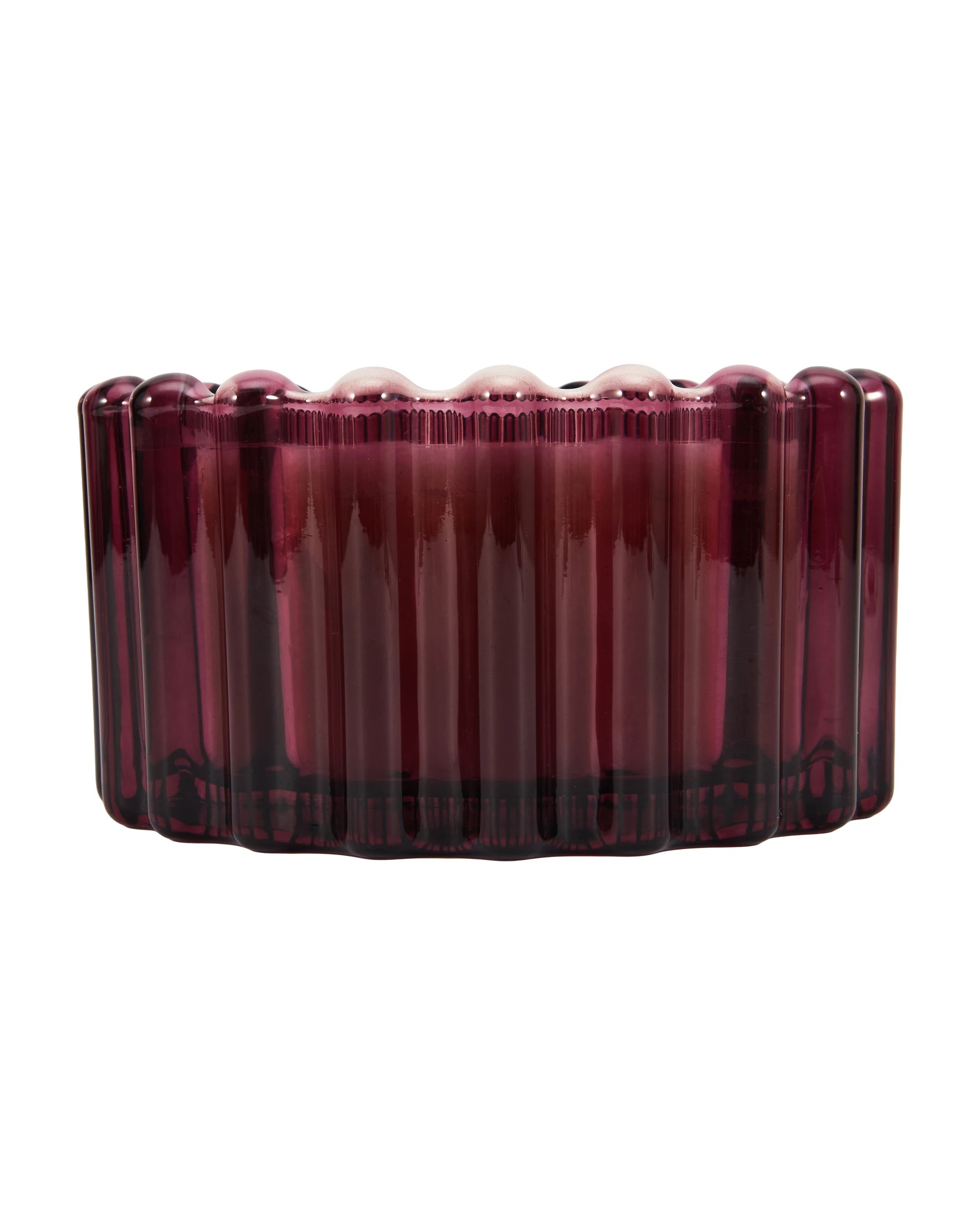 1 Spiced Glow Ribbed Glass Candle, 1 of 5
