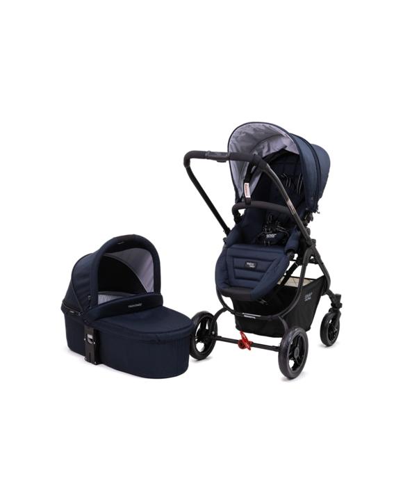 ValcoBaby Snap Ultra P Pram Stroller Bassinet Bundle Reversible Seat Pivot - Blue