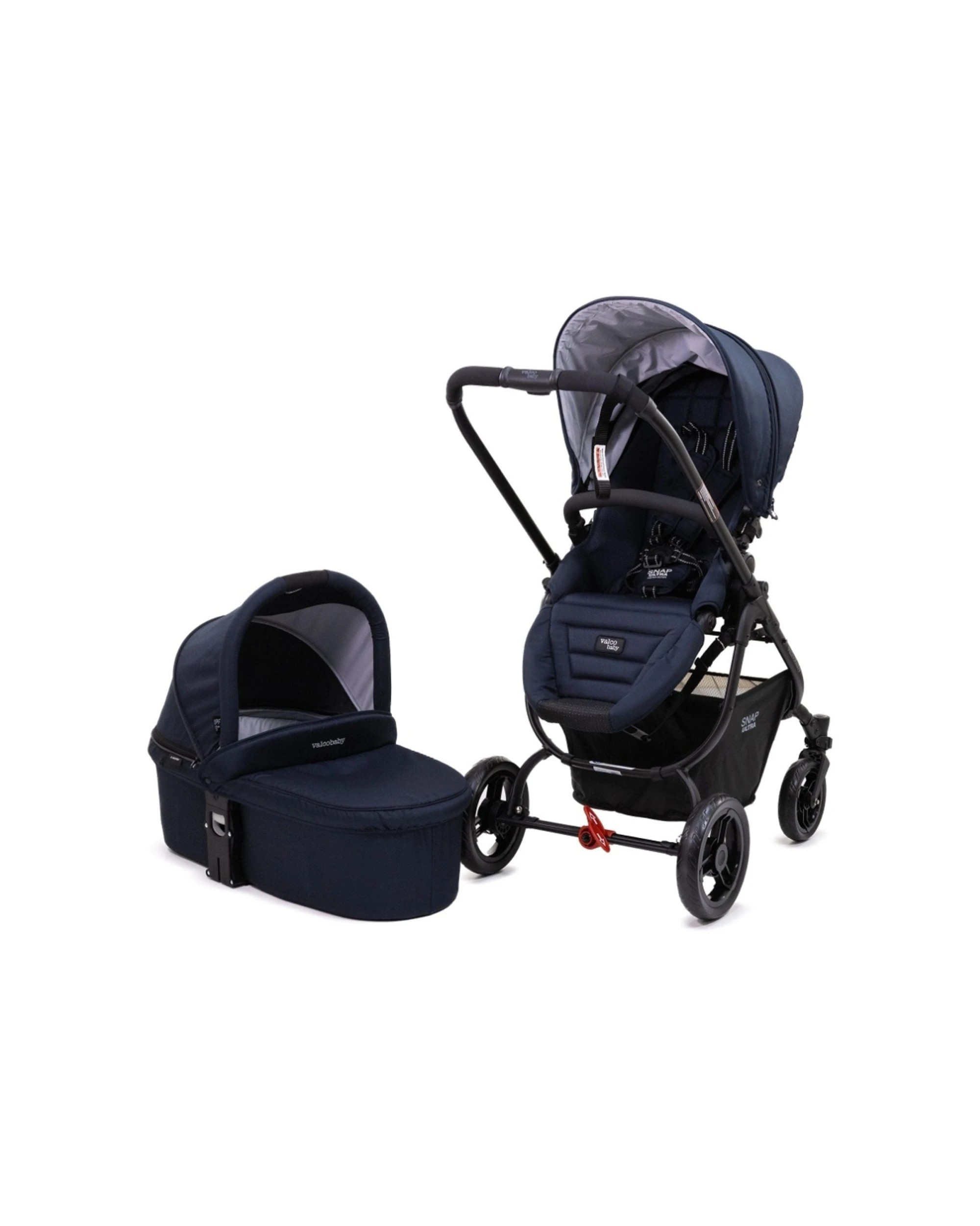 1 ValcoBaby Snap Ultra P Pram Stroller Bassinet Bundle Reversible Seat Pivot - Blue, 1 of 4