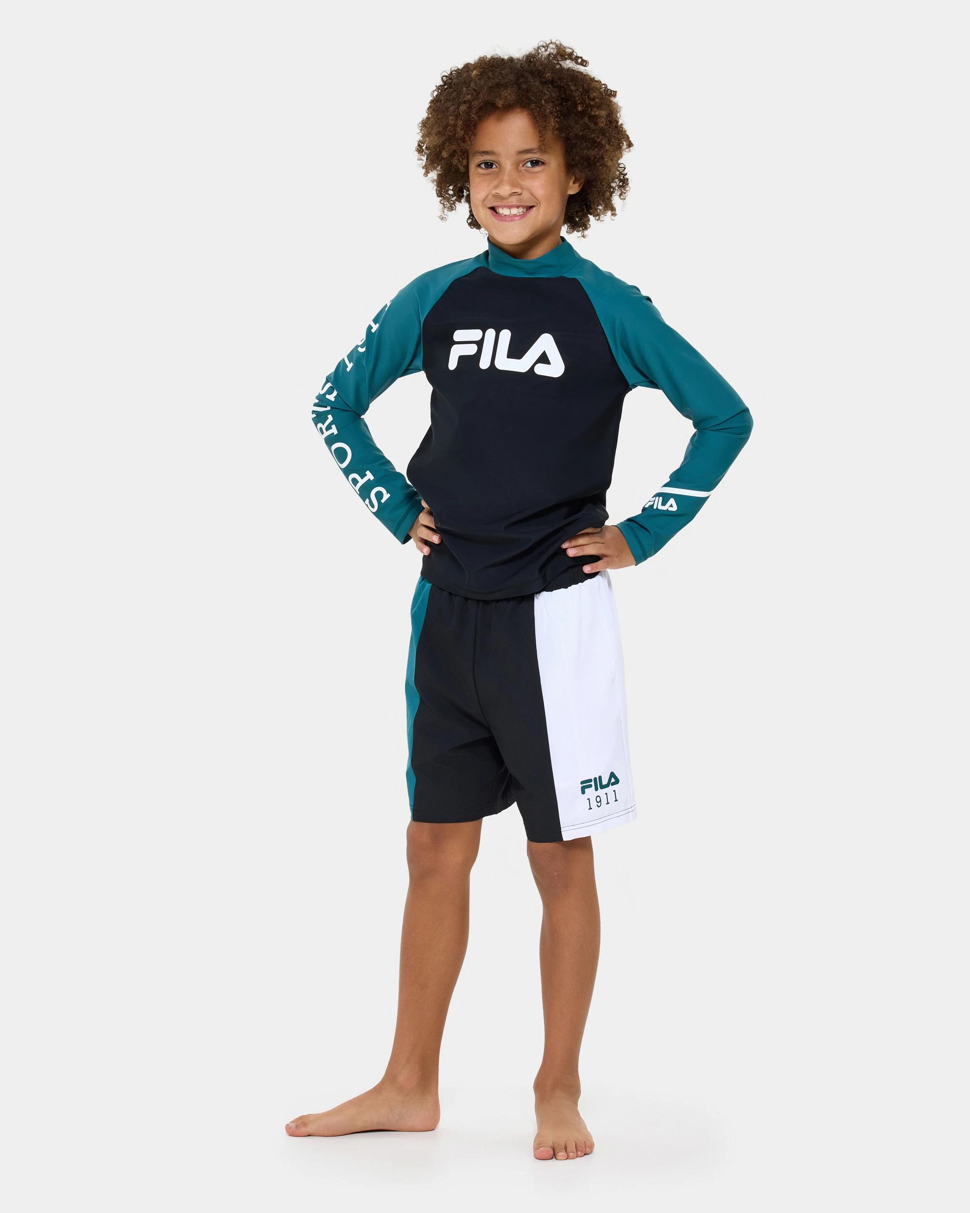 7 Ads Splice Long Sleeve Rash Vest - Fila BLACK, 7 of 7