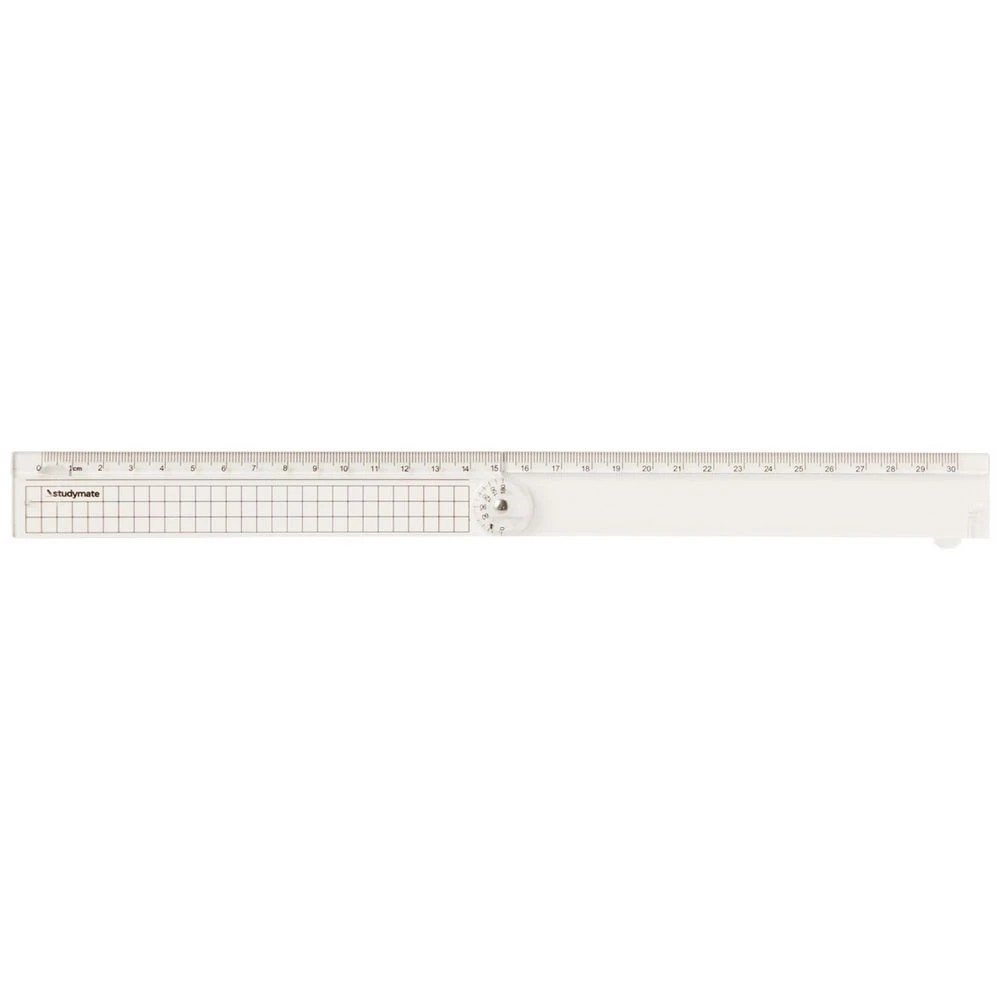 3 Studymate Foldable Ruler 30cm Clear, 3 of 5